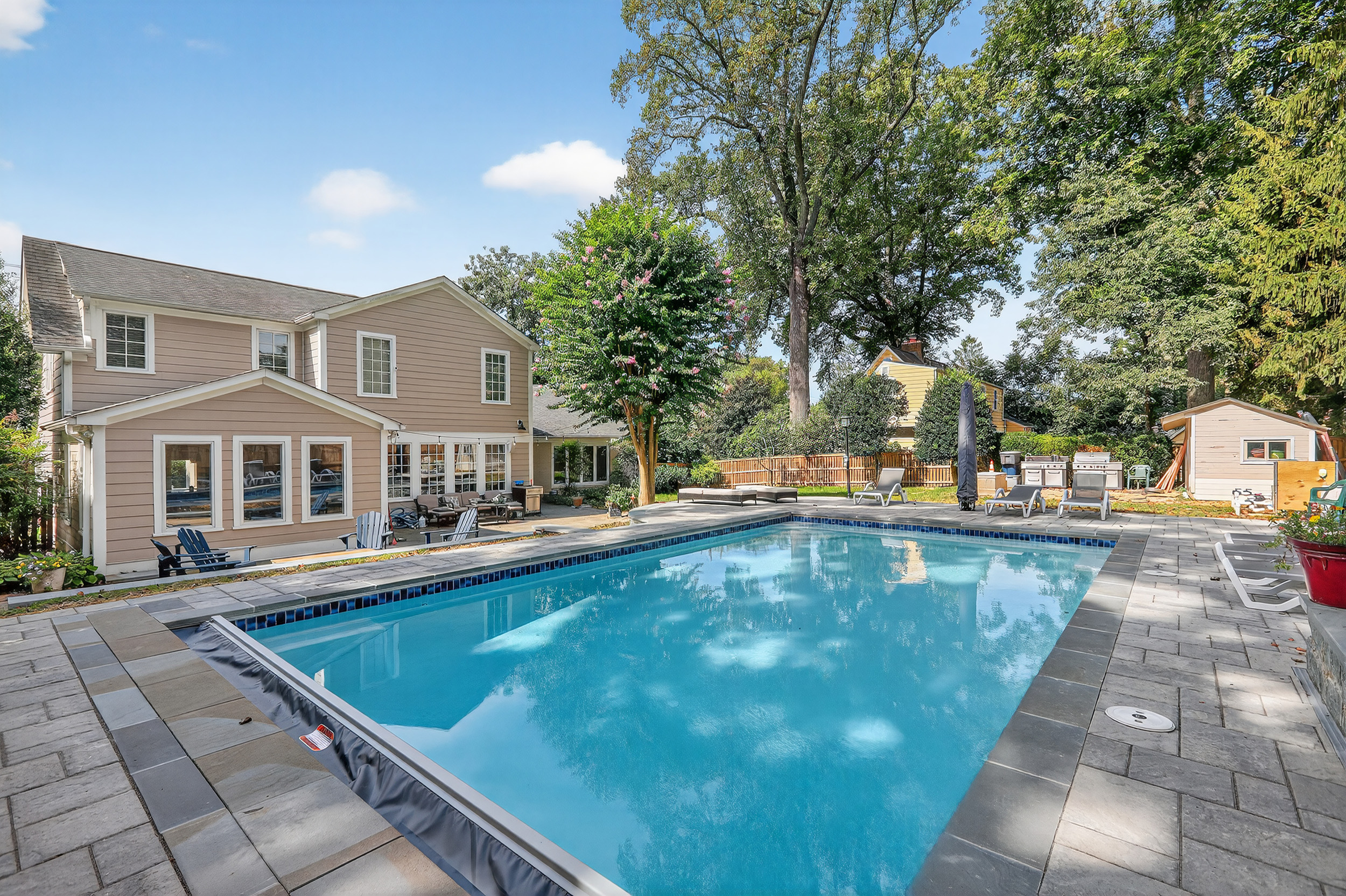 residential backyard pool