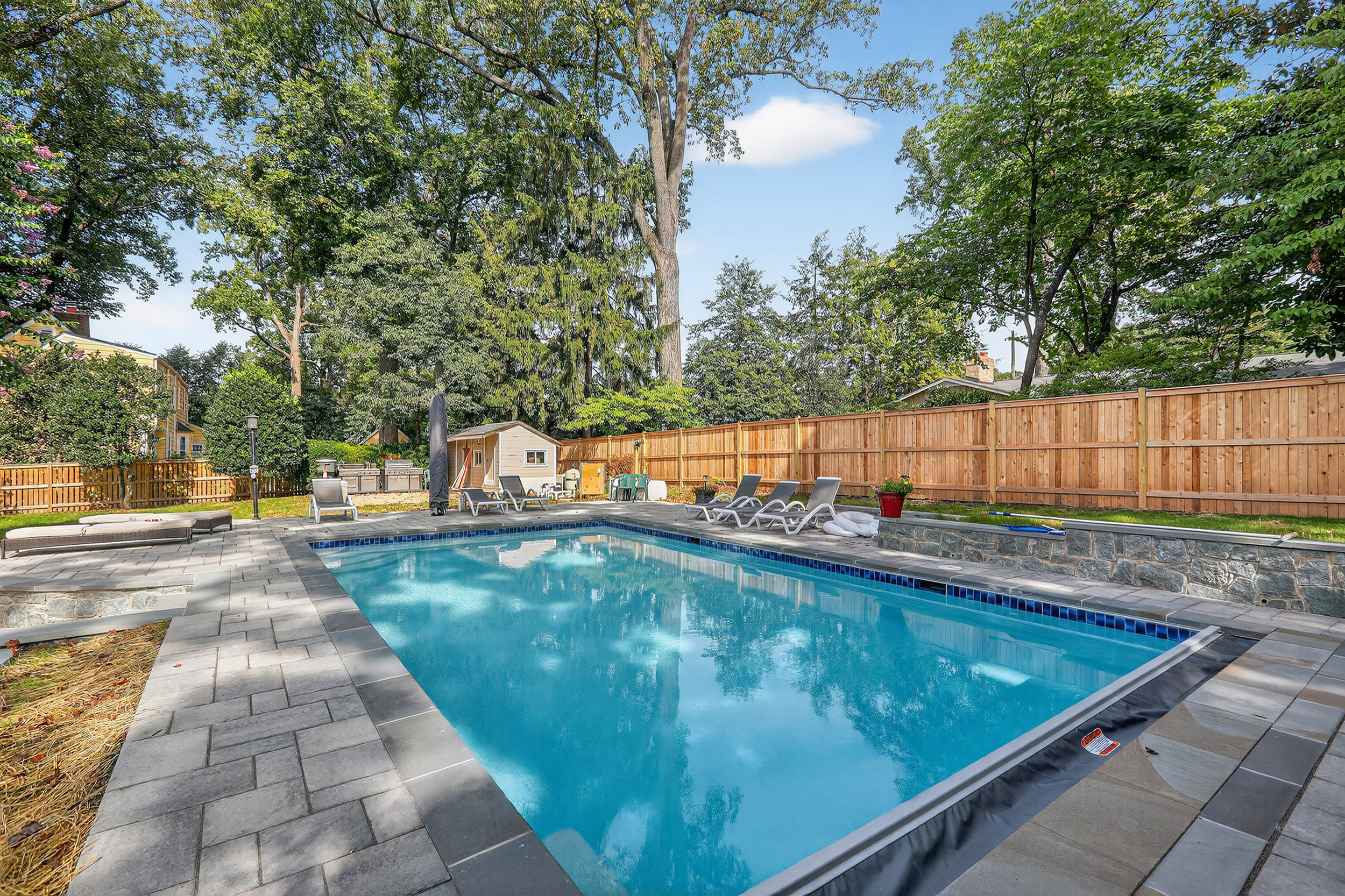 residential backyard pool