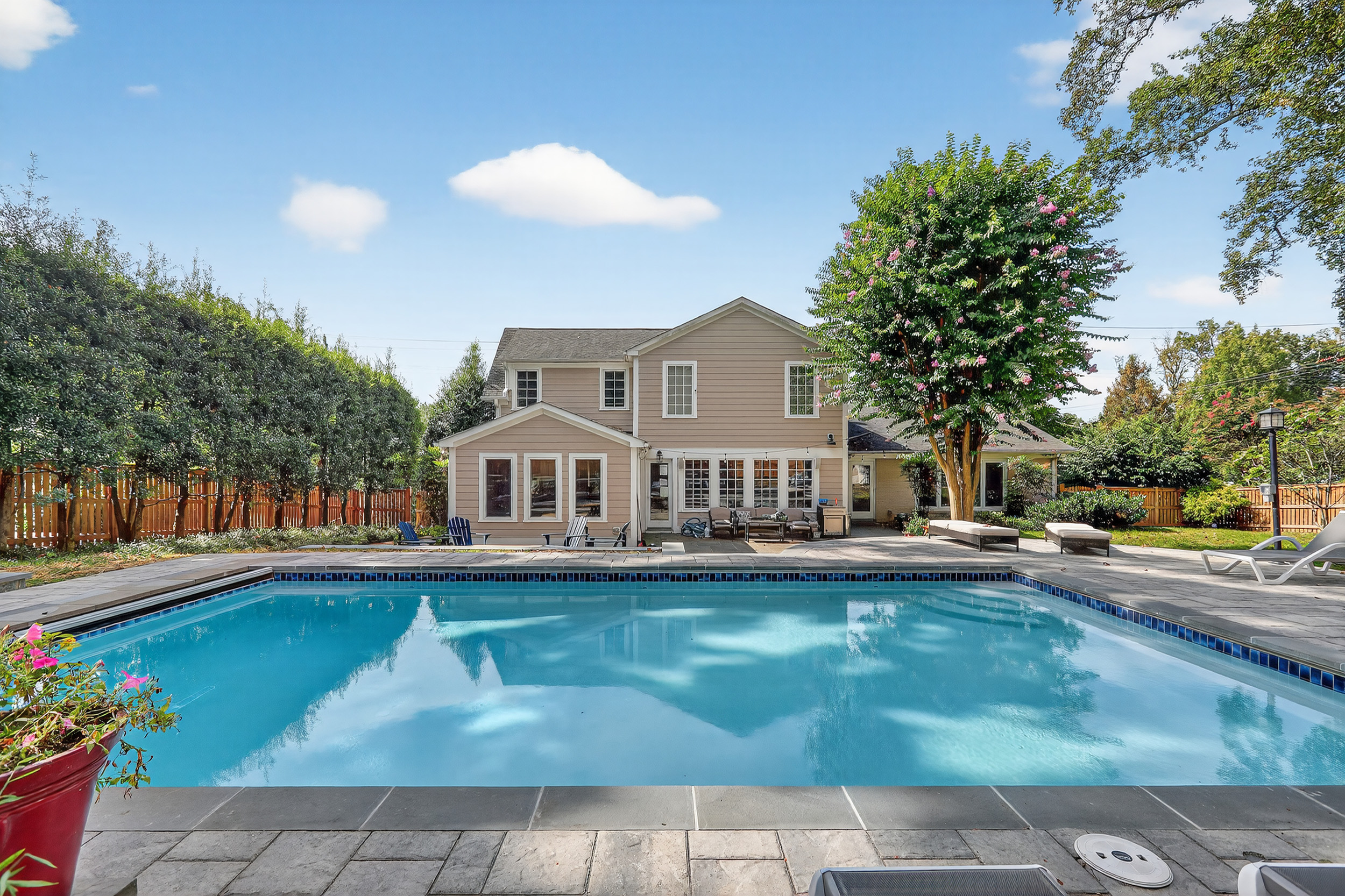residential backyard pool