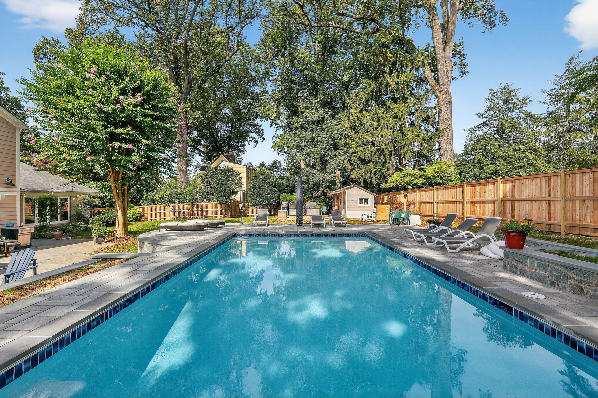 residential backyard pool