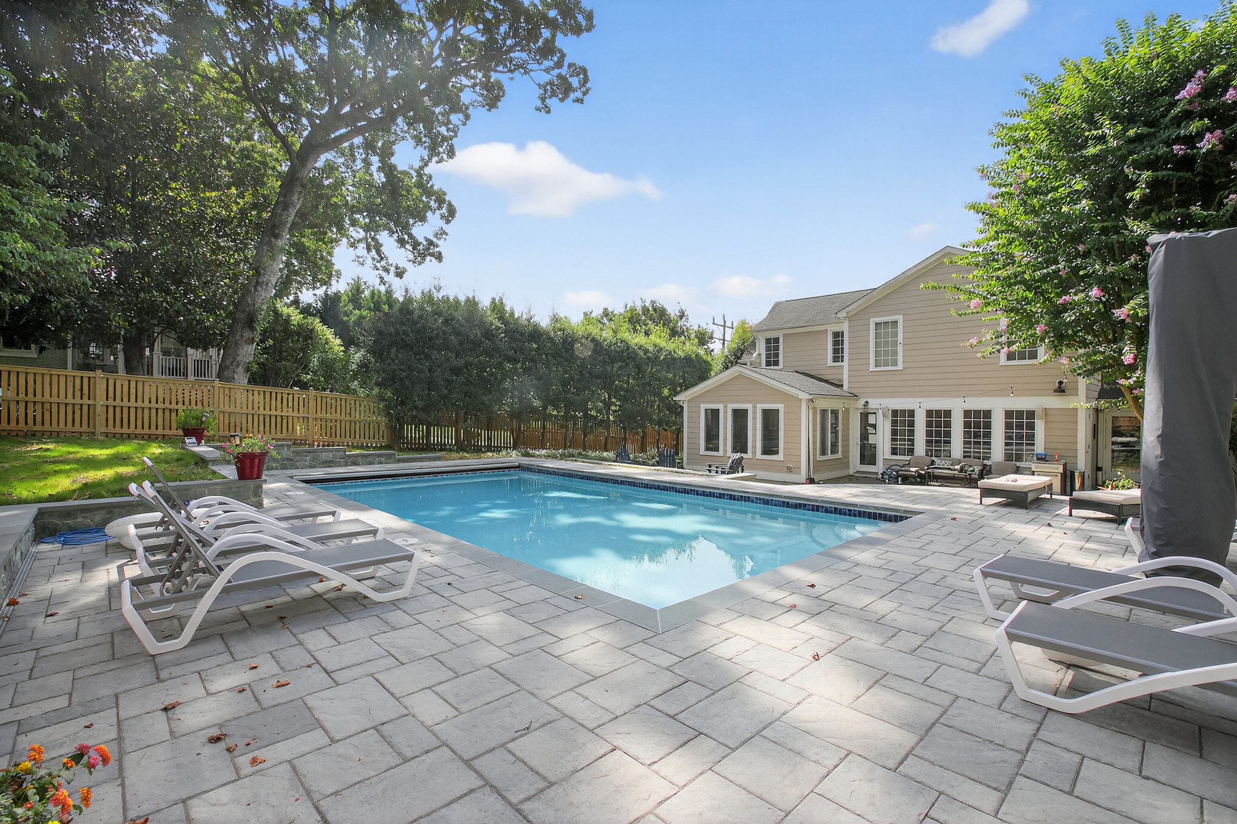 residential backyard pool