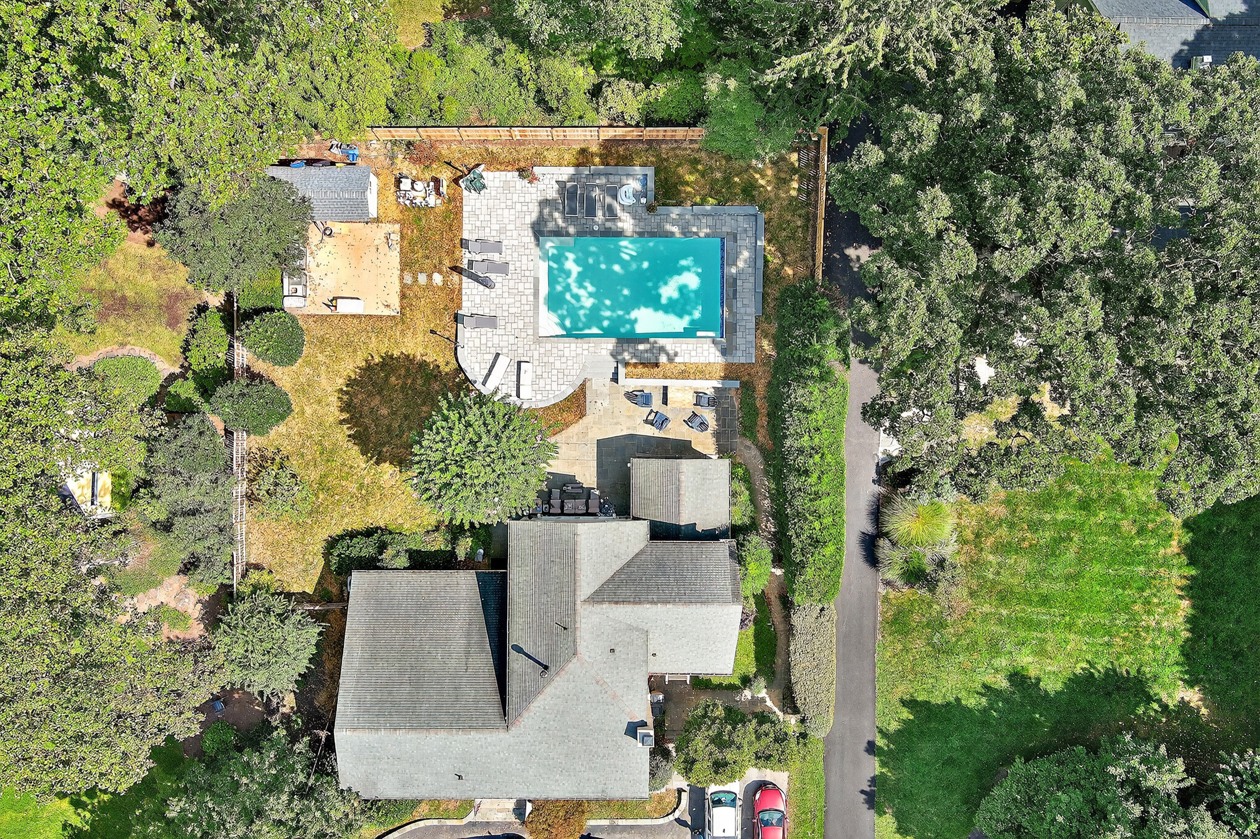 residential backyard pool