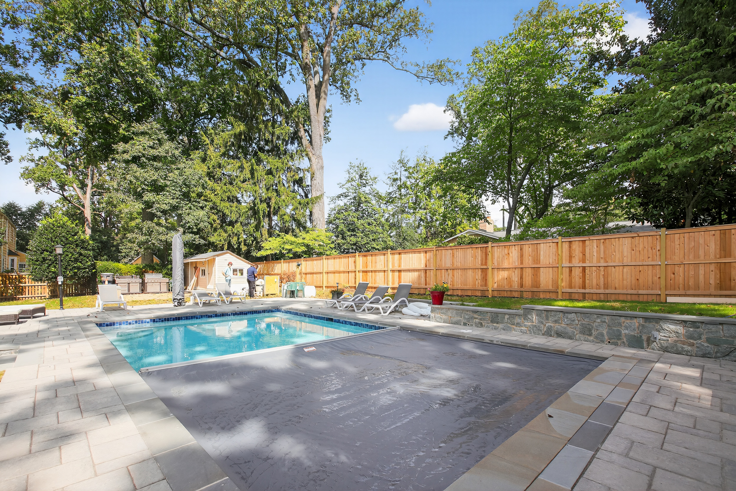 residential backyard pool
