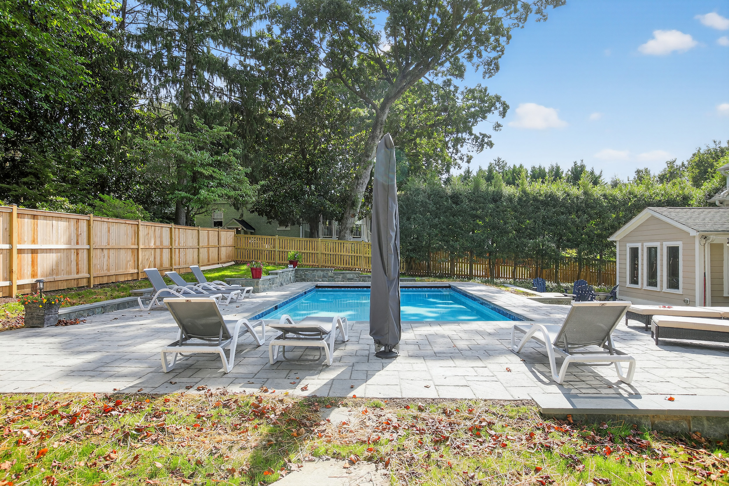 residential backyard pool