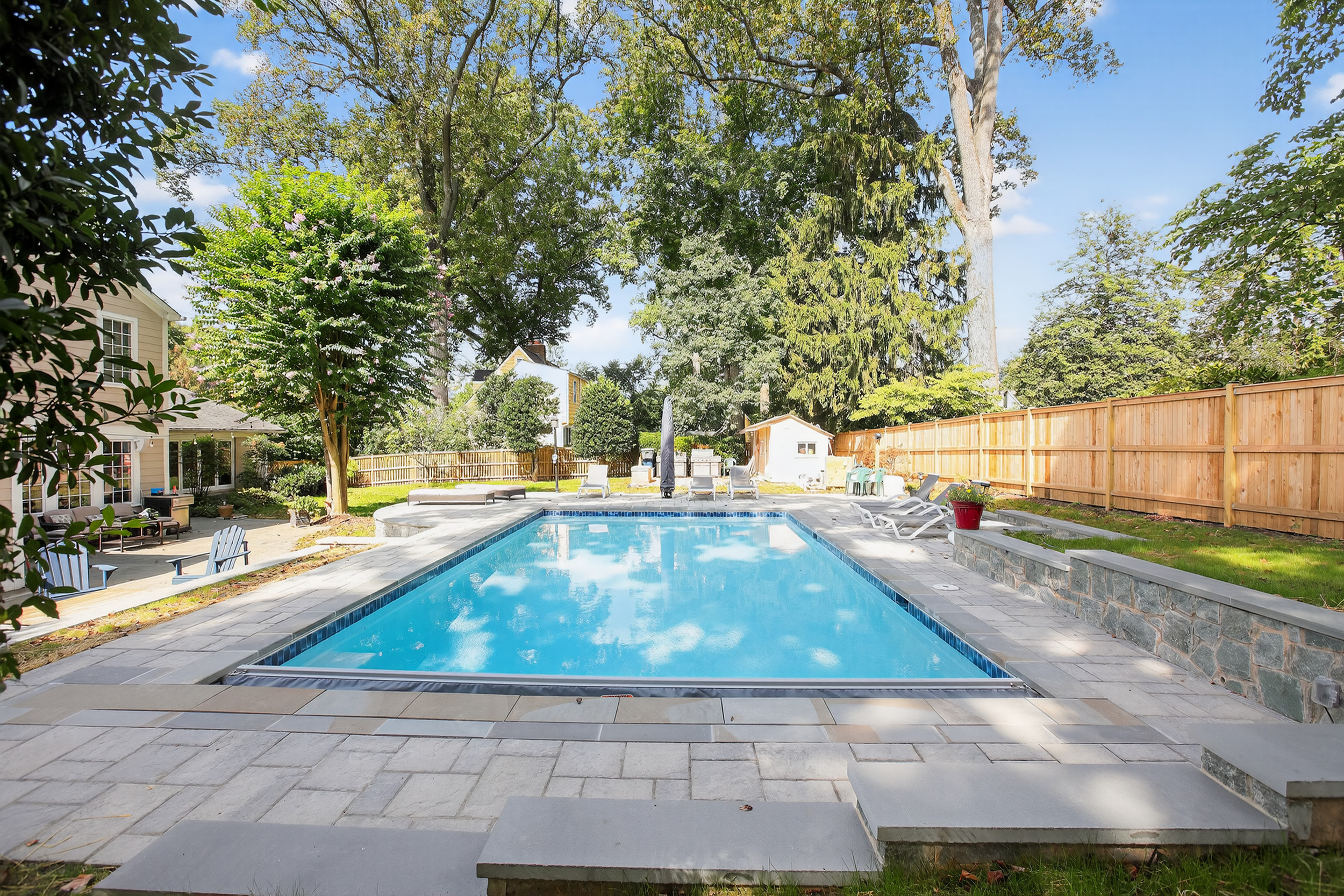 residential backyard pool
