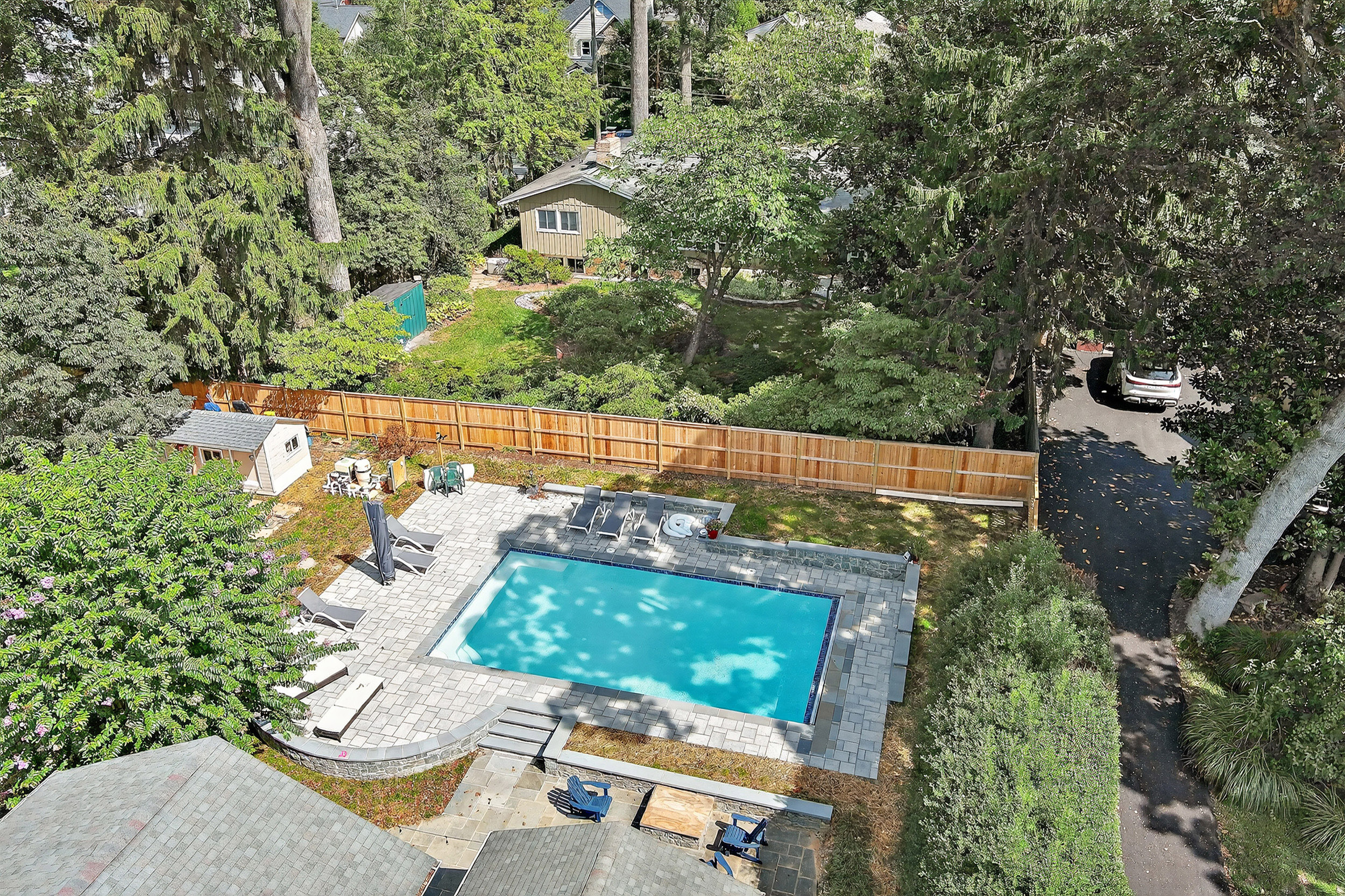 residential backyard pool