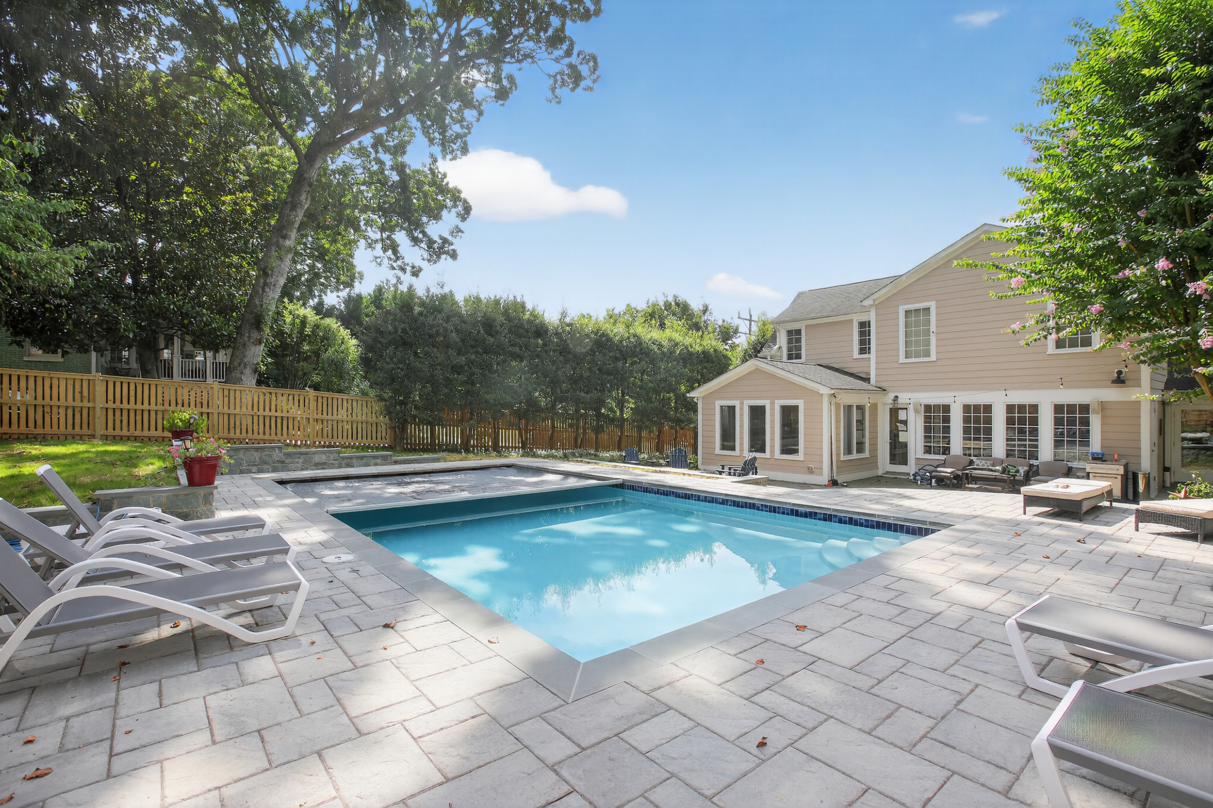 residential backyard pool