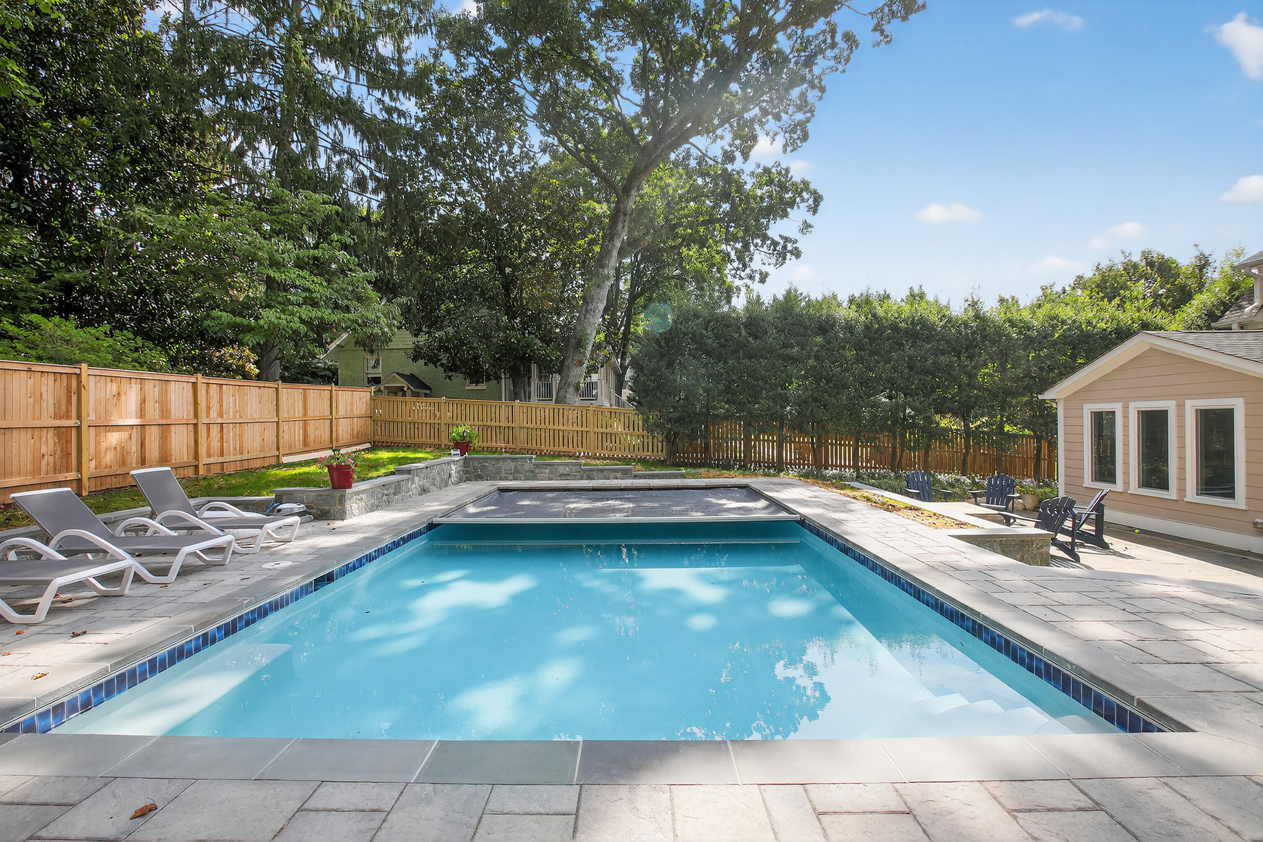 residential backyard pool
