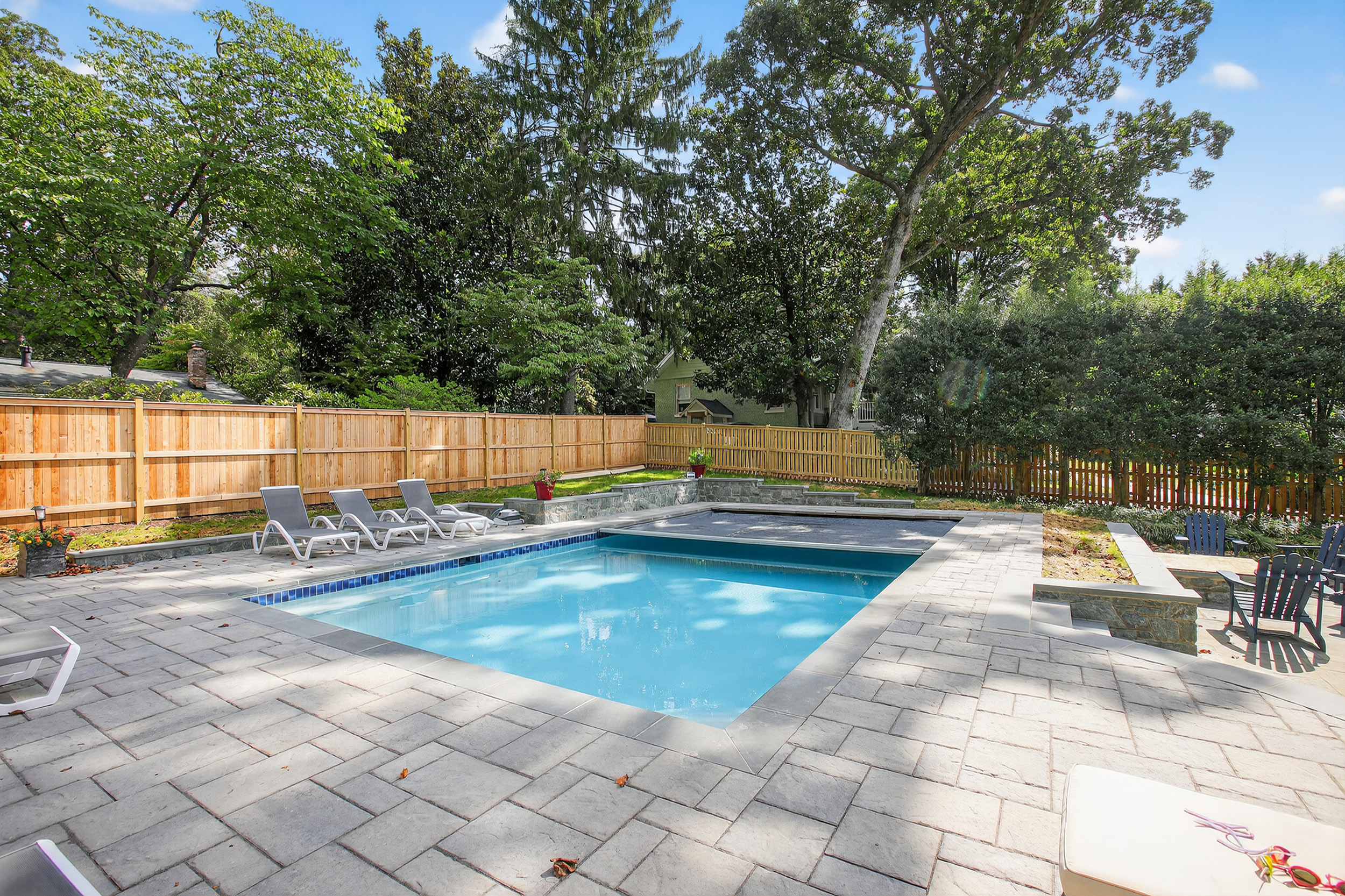 residential backyard pool