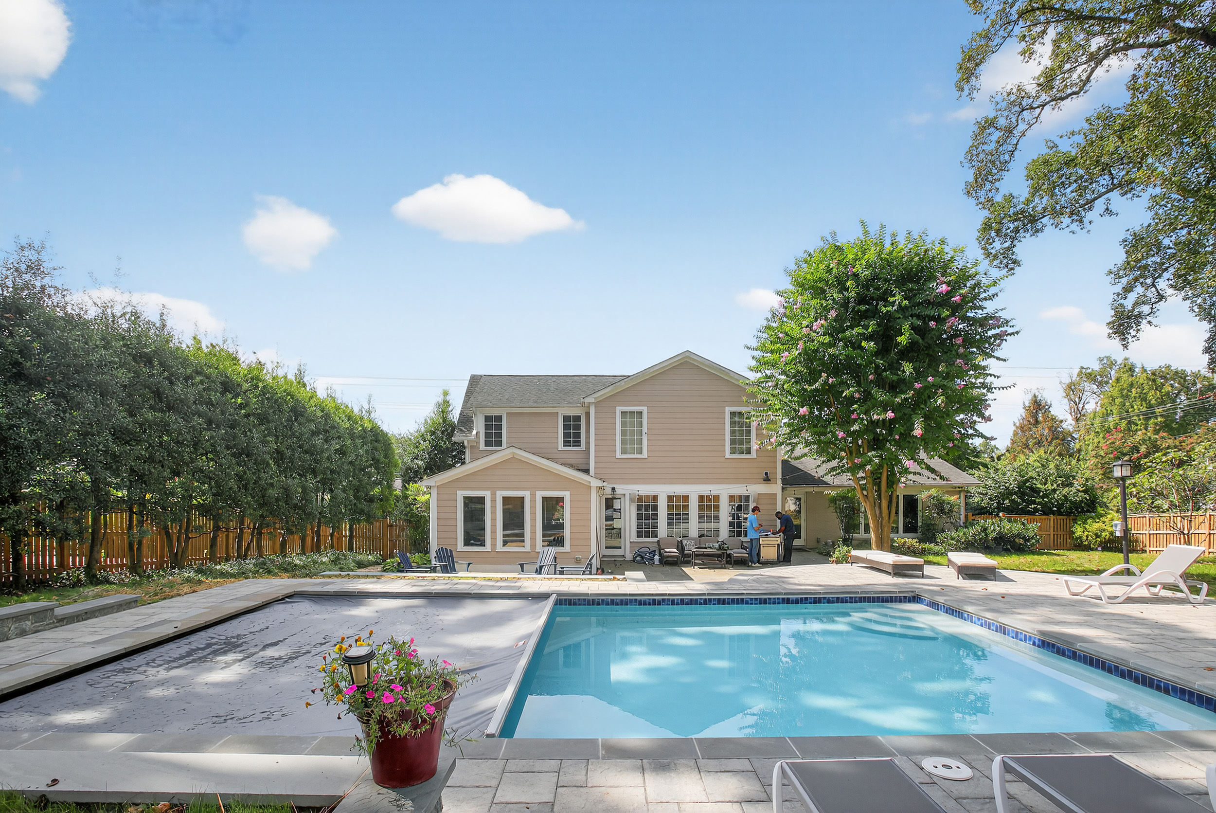 residential backyard pool