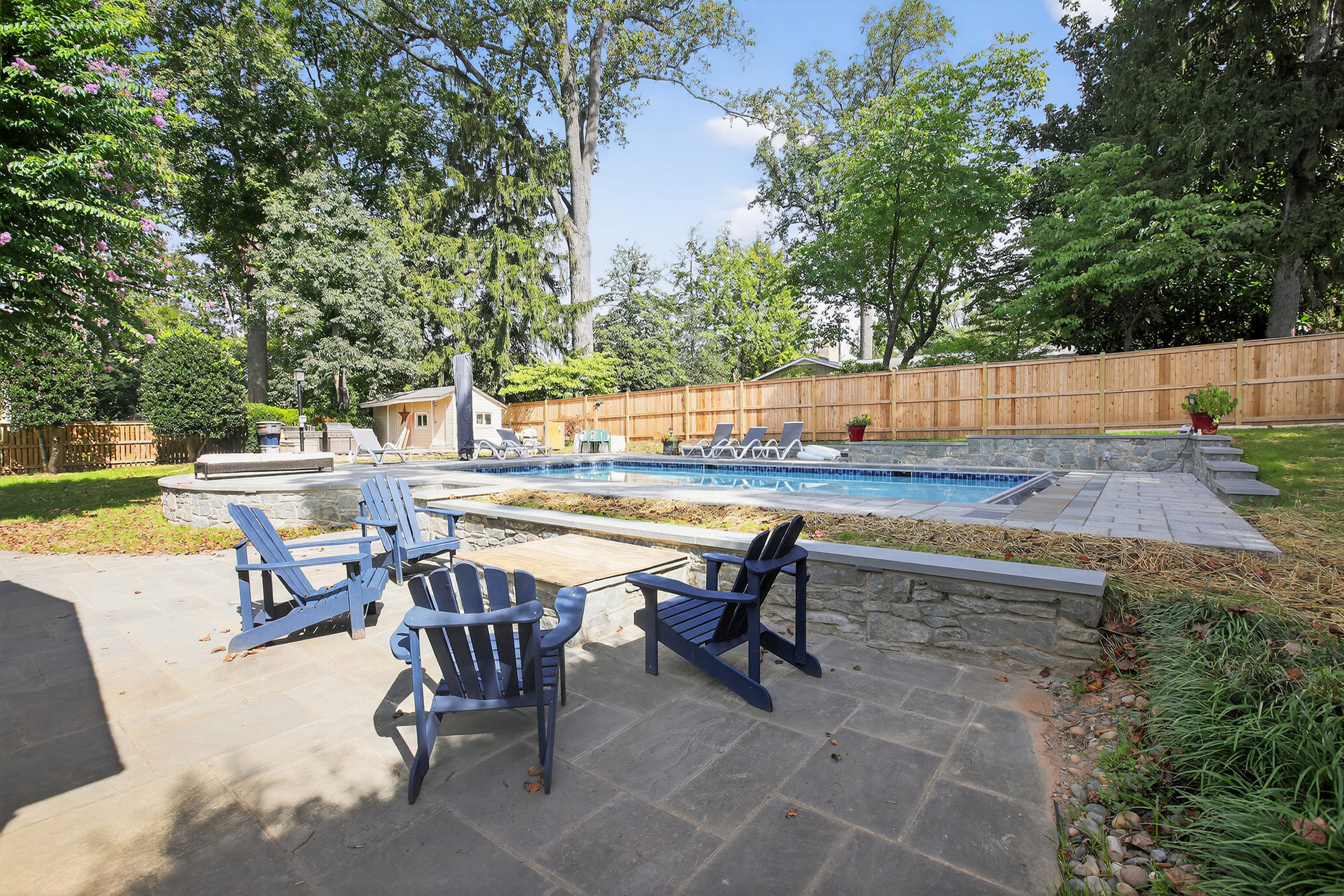 residential backyard pool