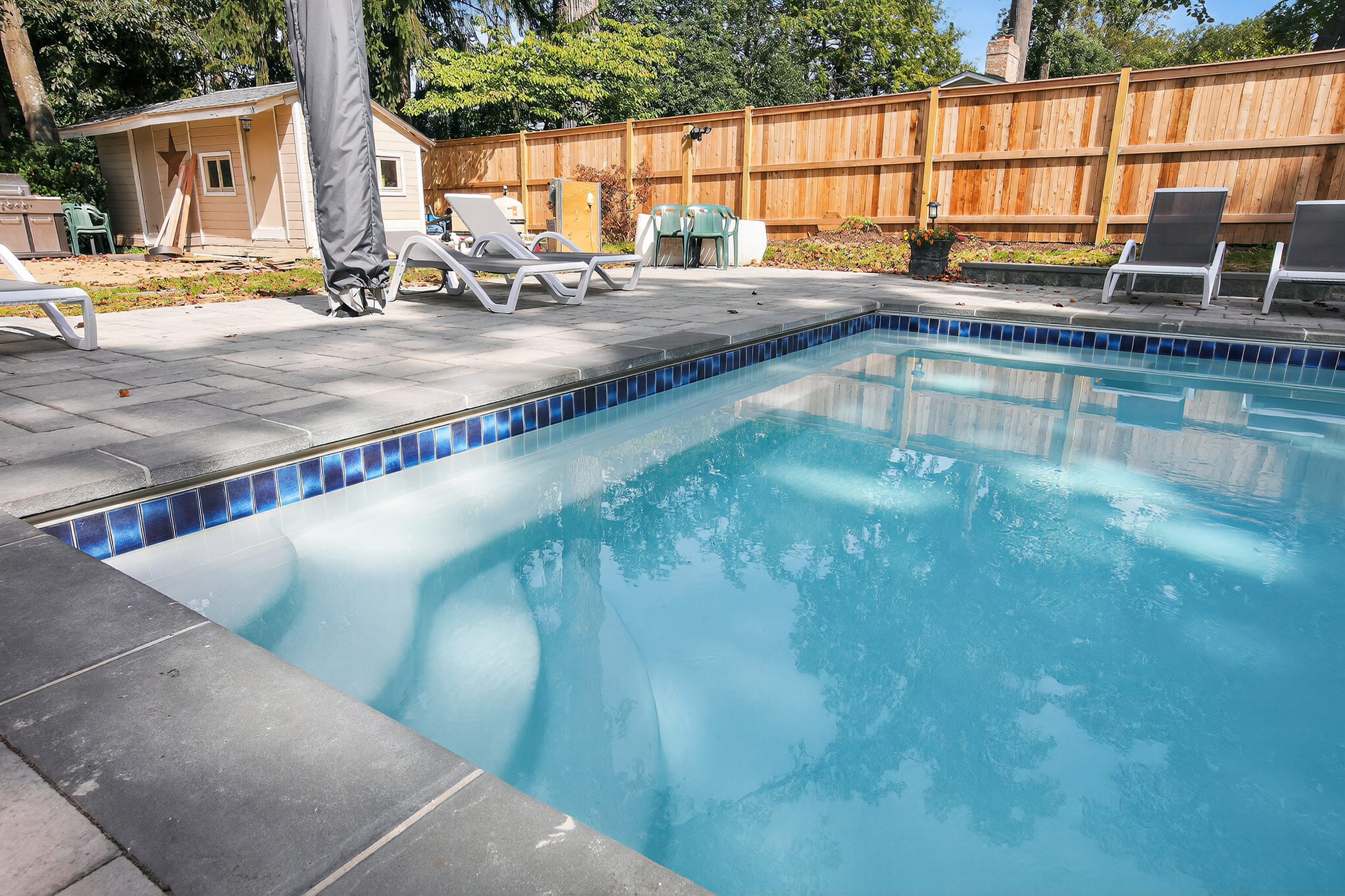 residential backyard pool