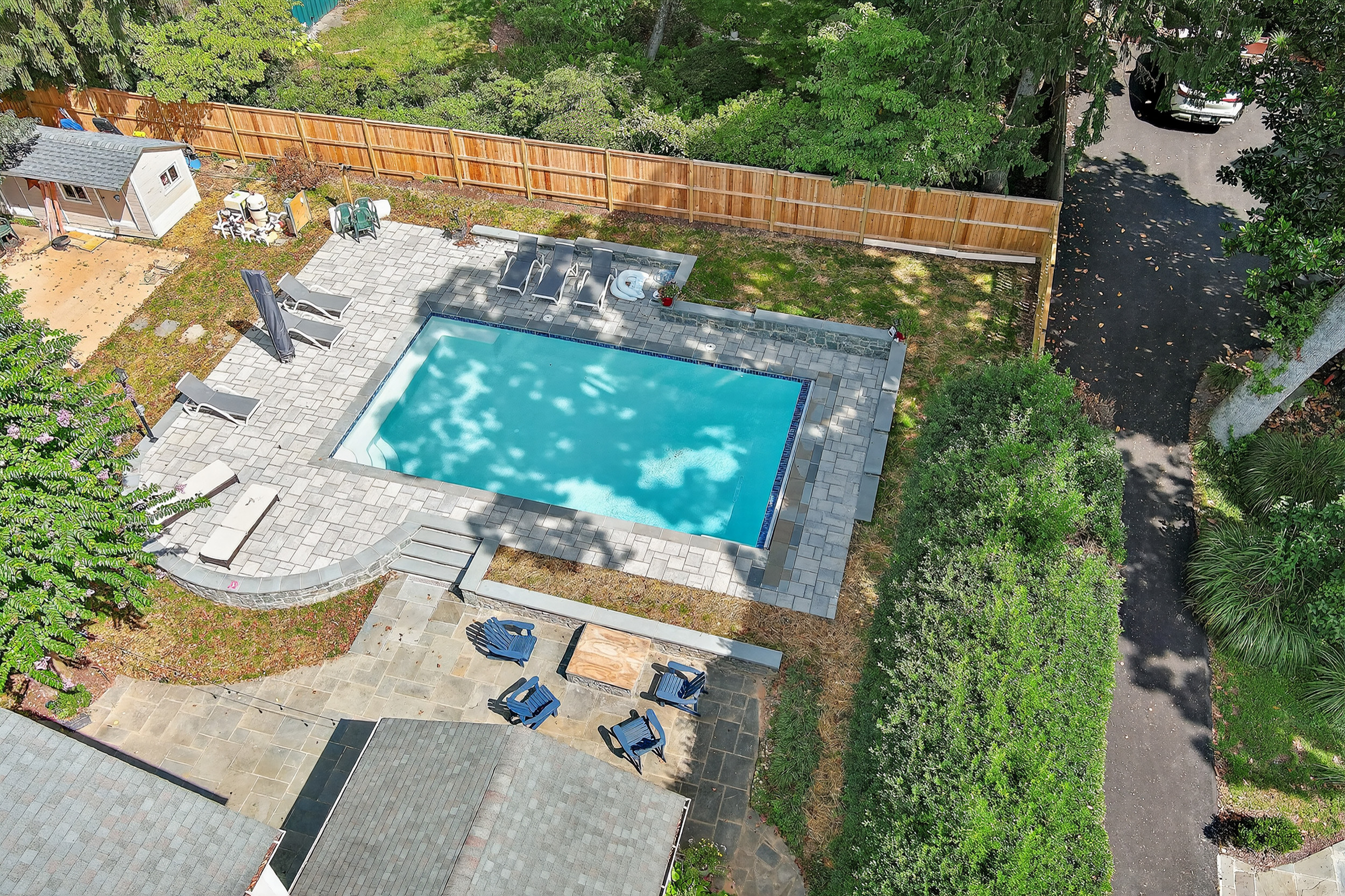 residential backyard pool
