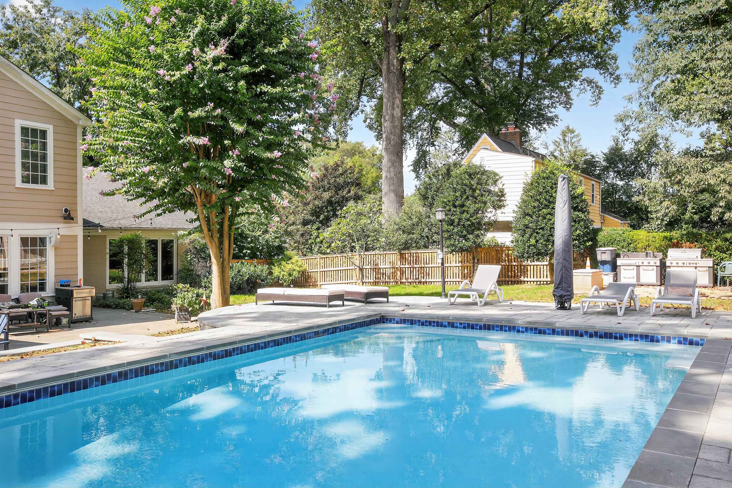 residential backyard pool