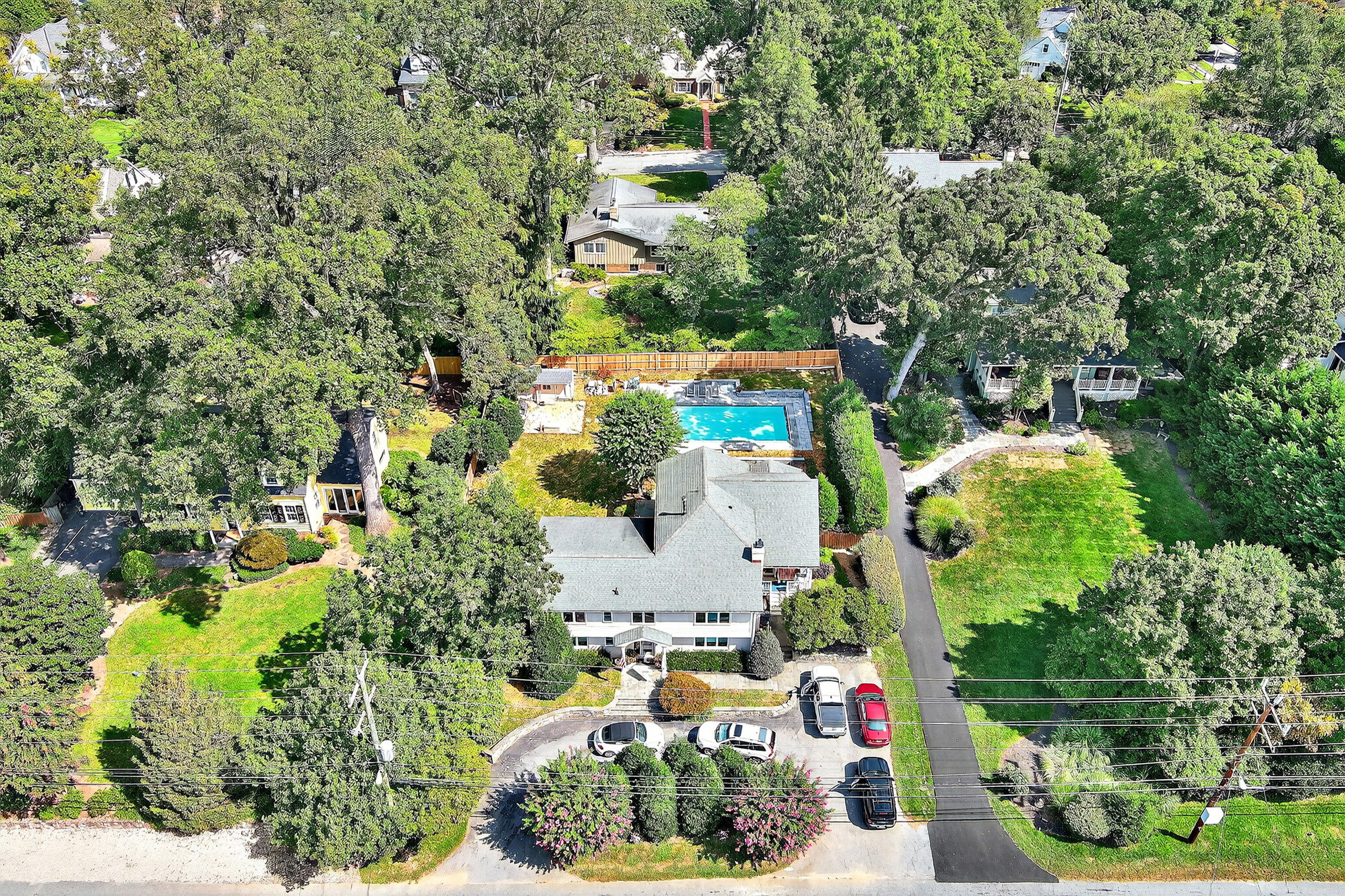 residential backyard pool