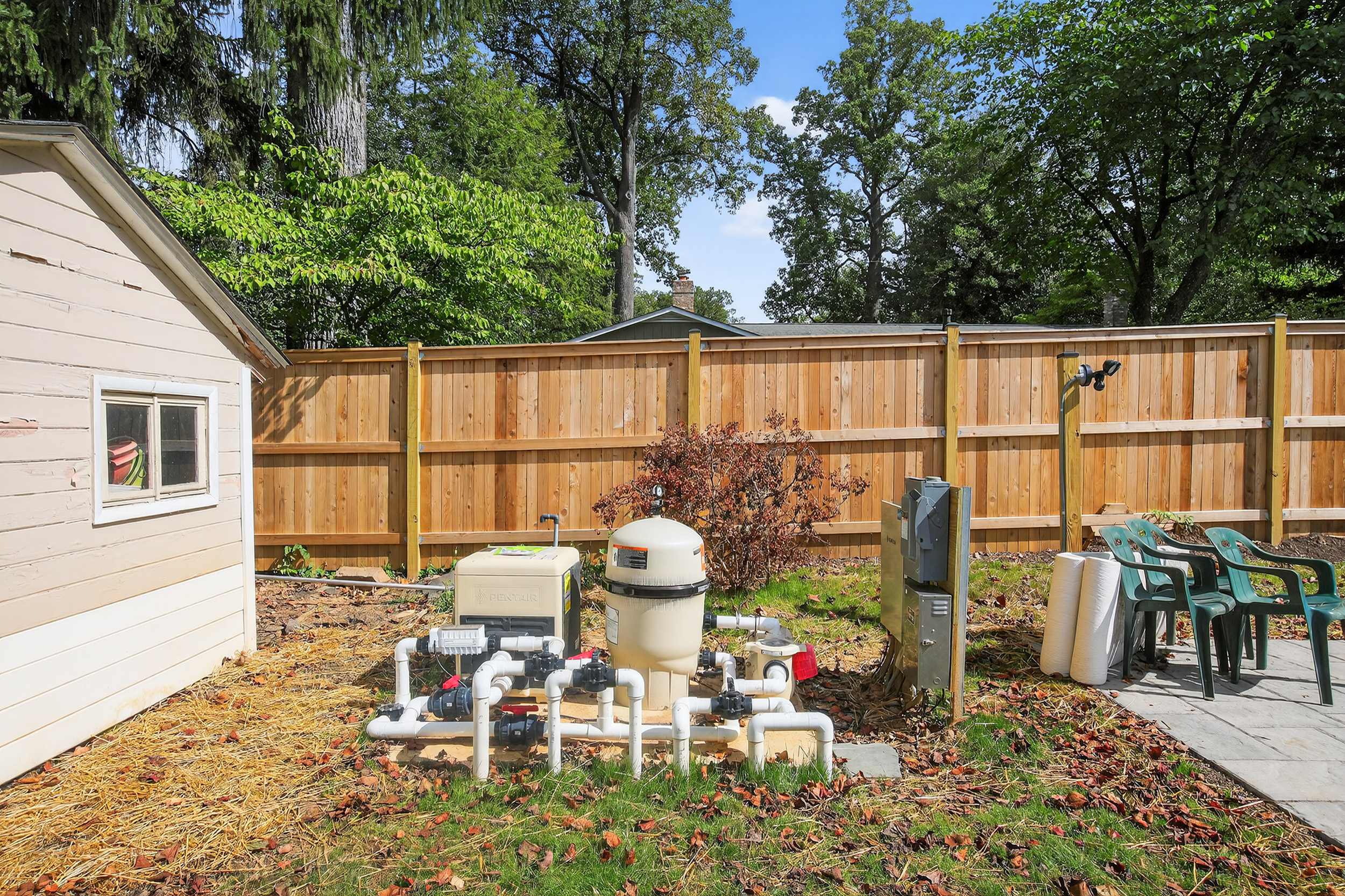 residential backyard pool