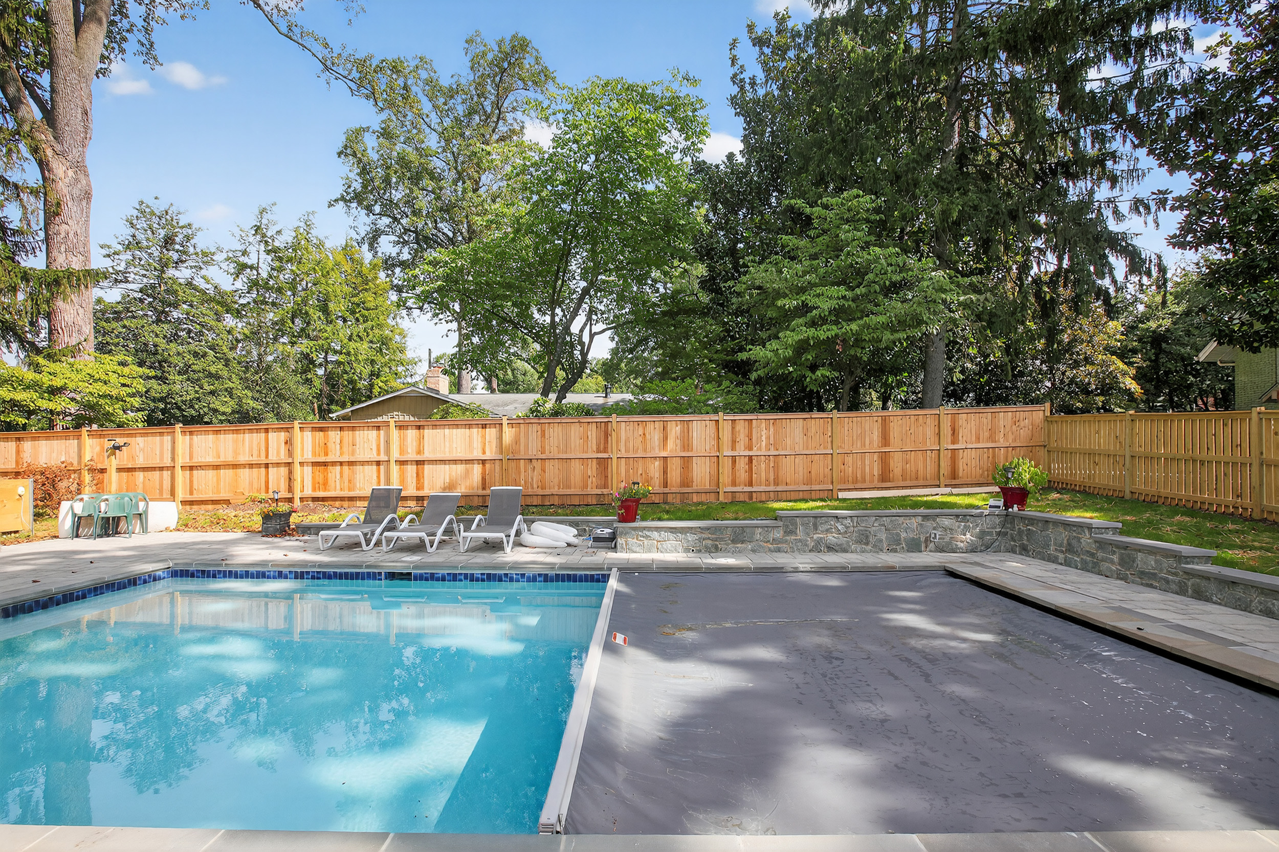 residential backyard pool