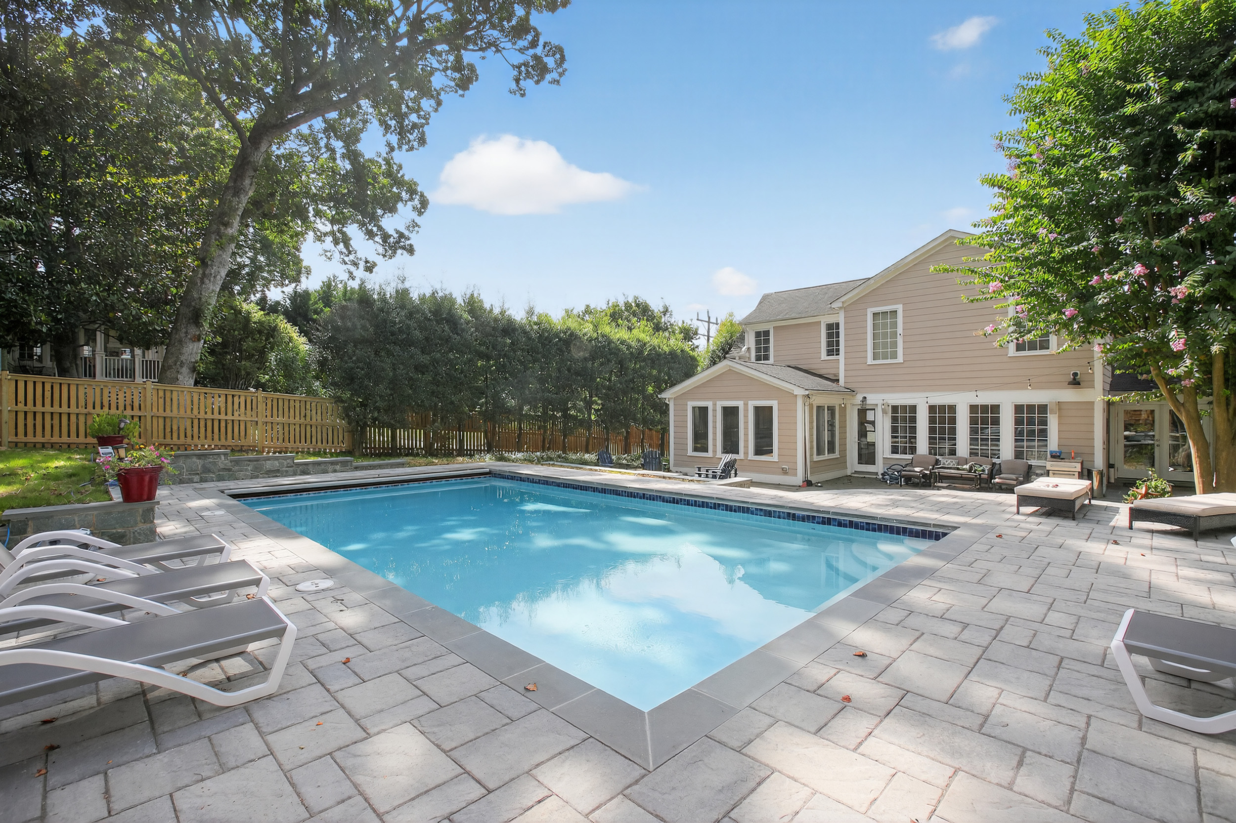 residential backyard pool
