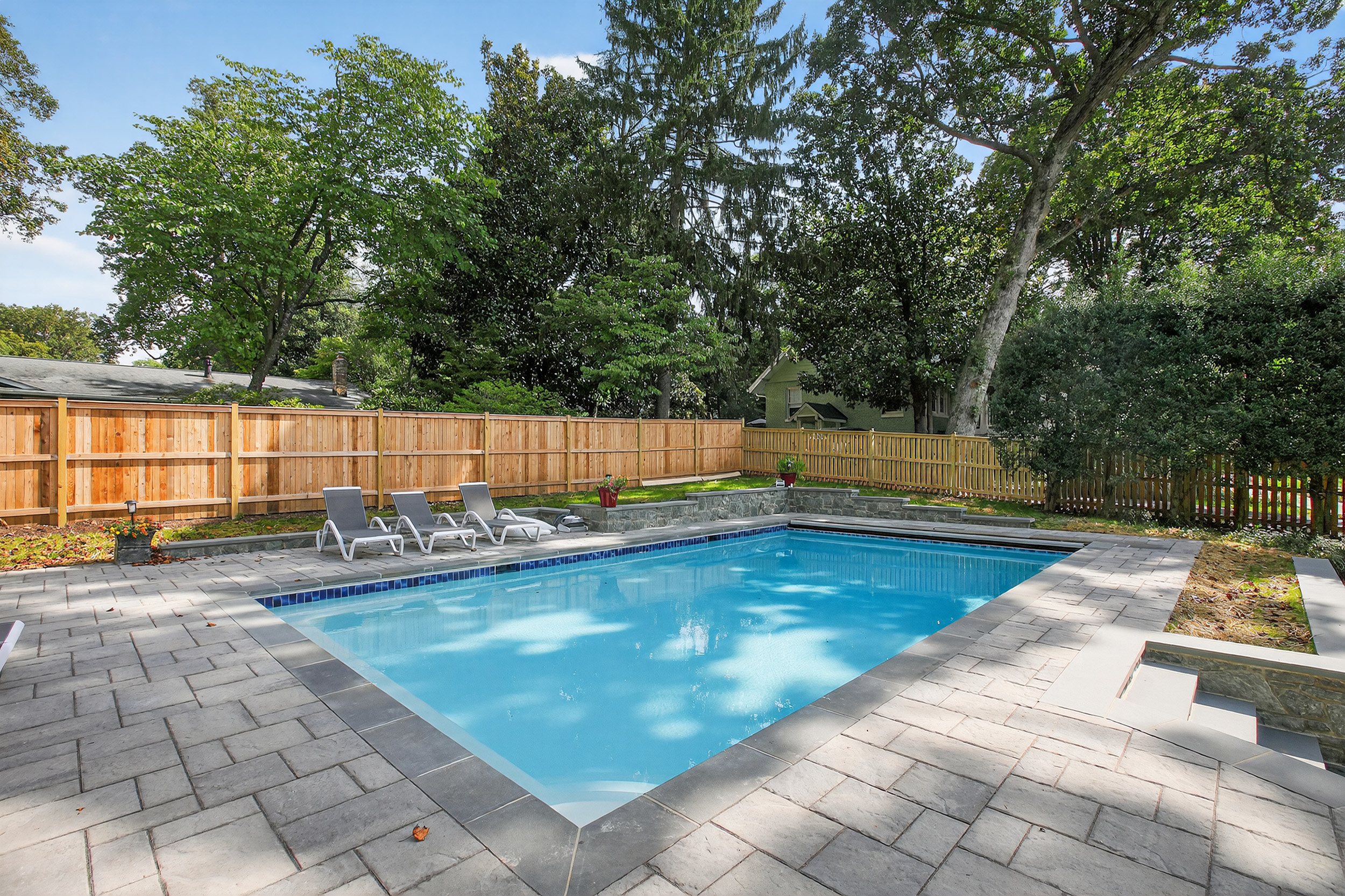residential backyard pool