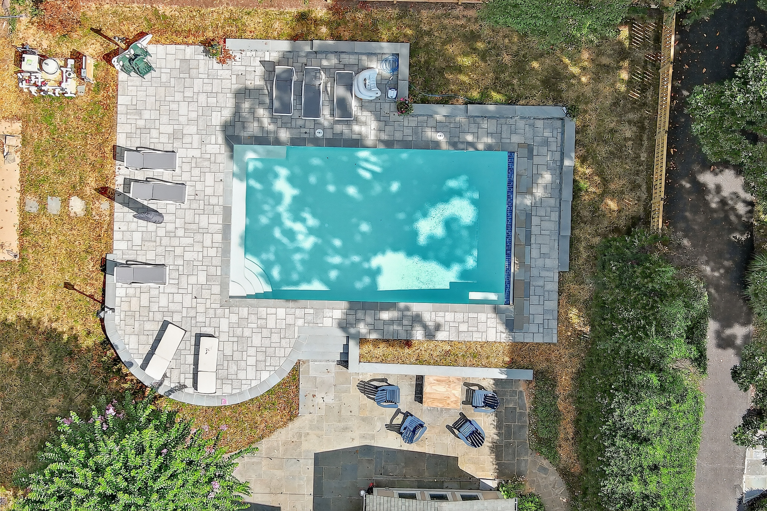 residential backyard pool