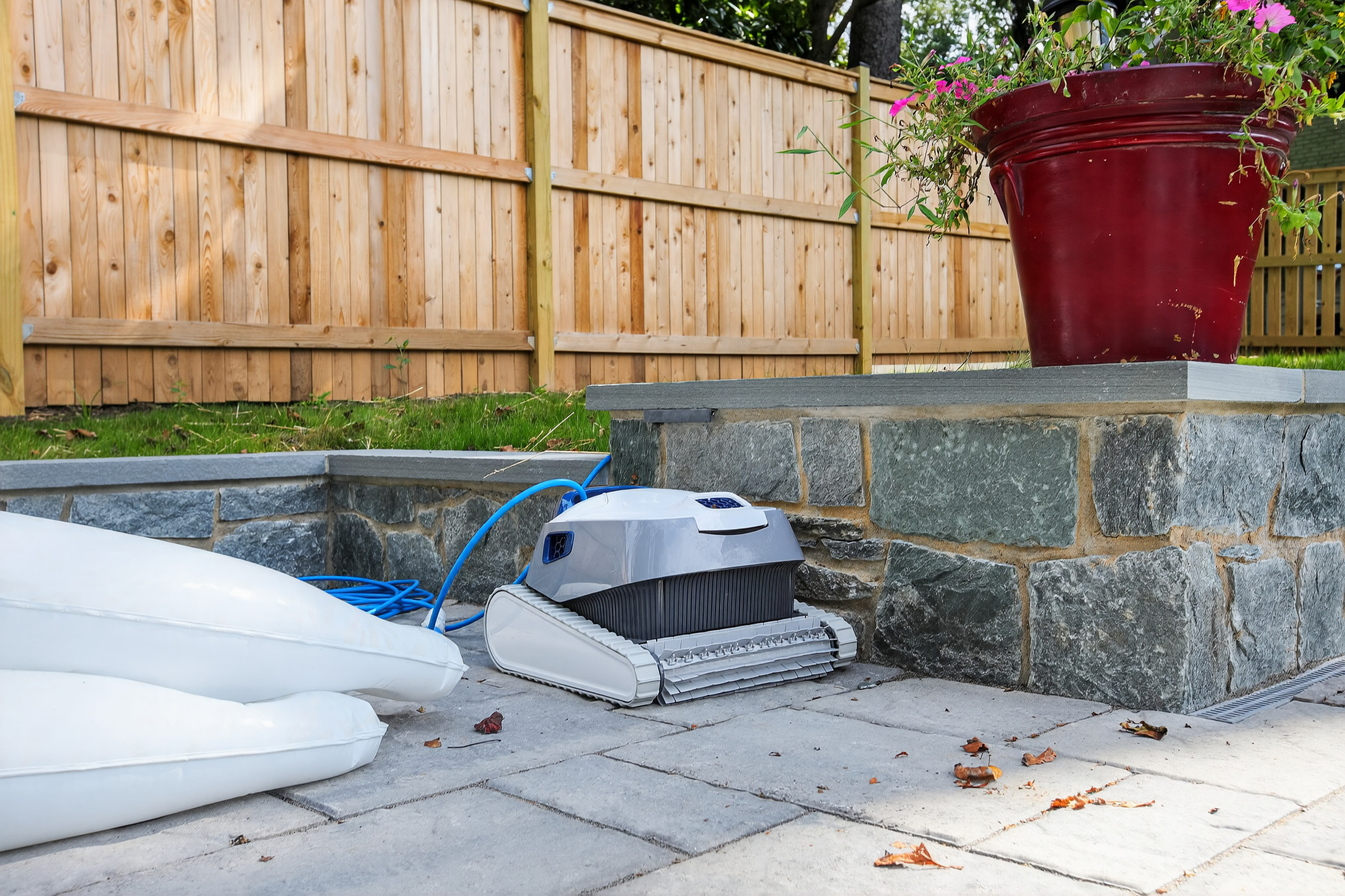 residential backyard pool