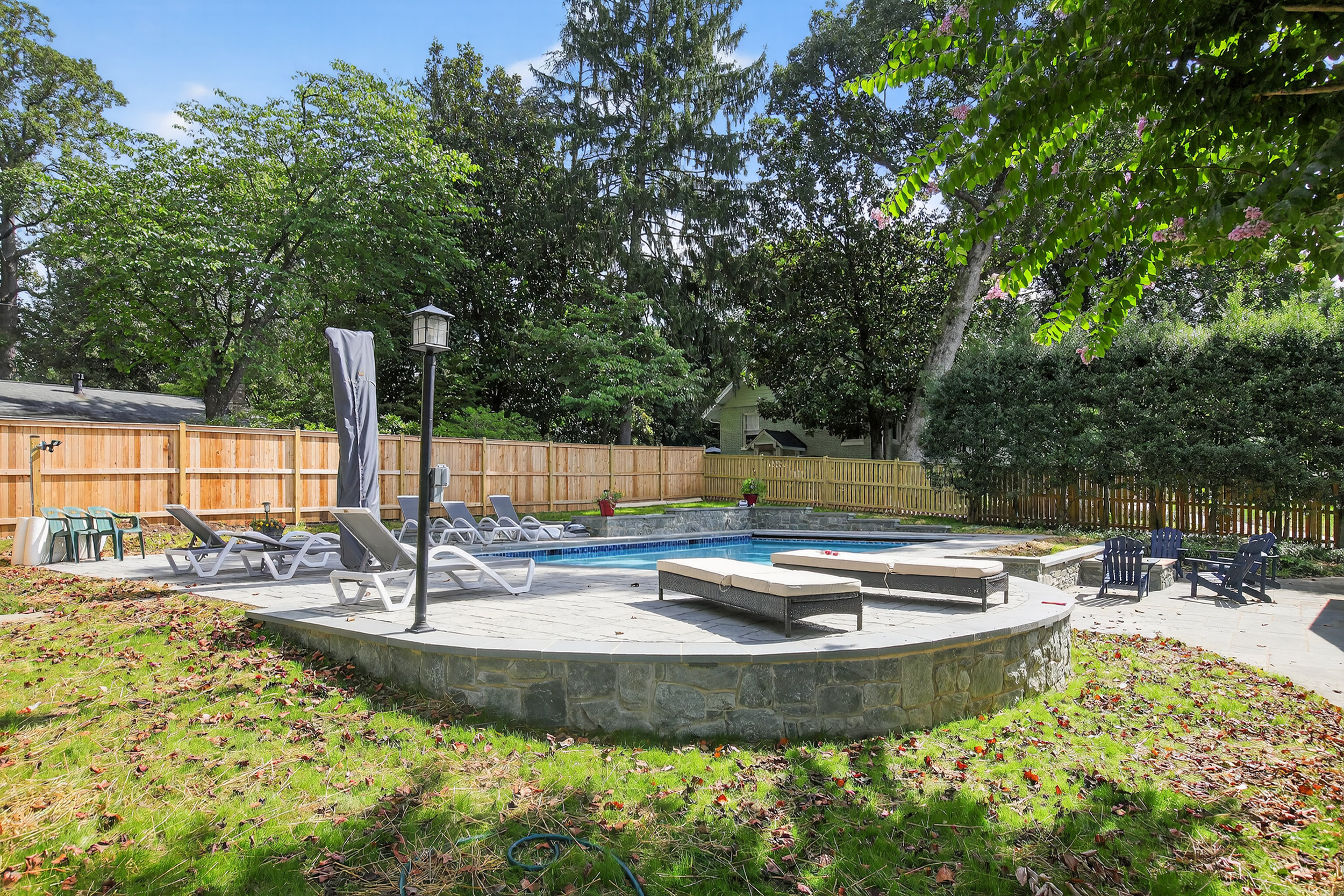 residential backyard pool