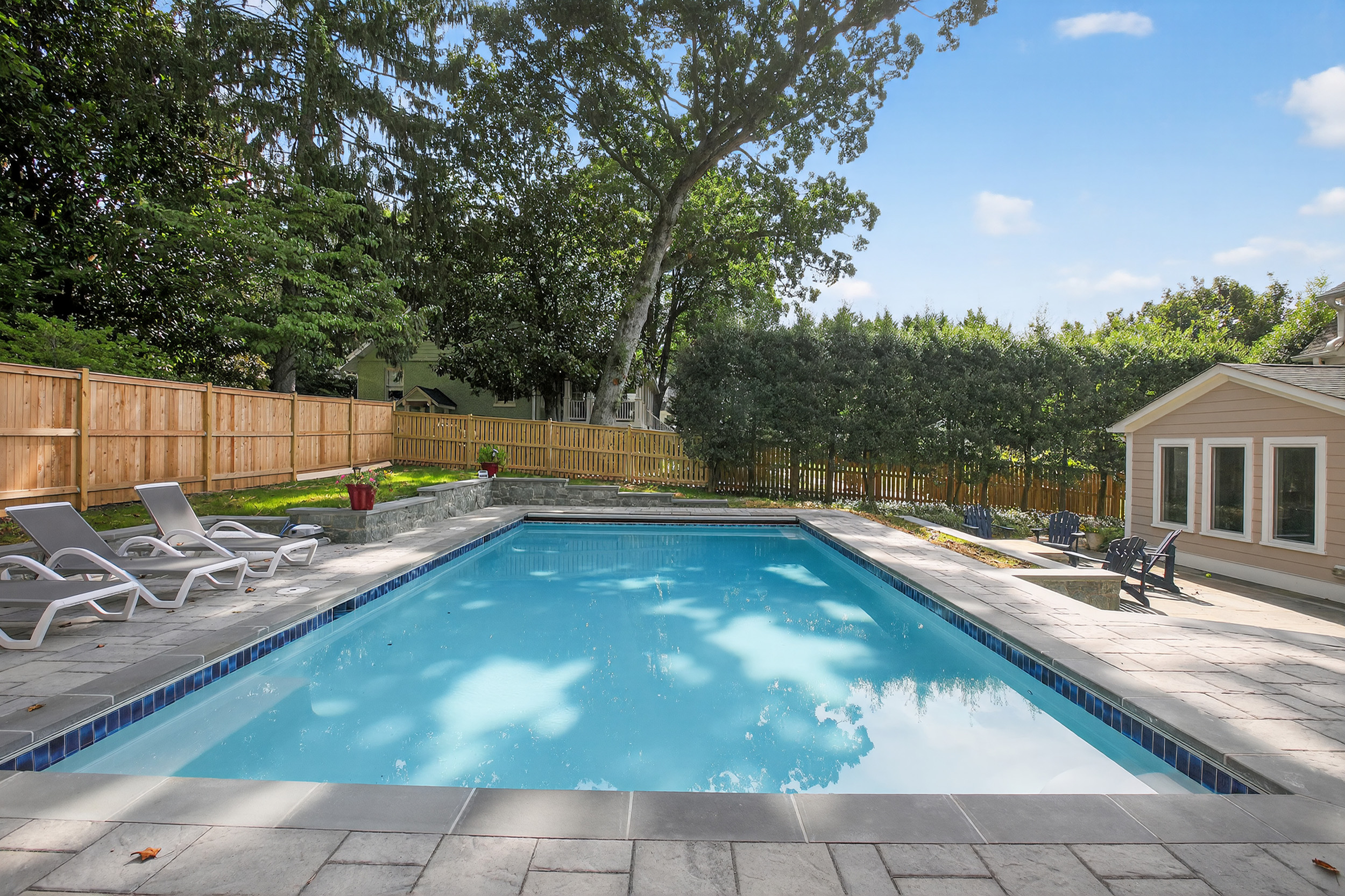 residential backyard pool