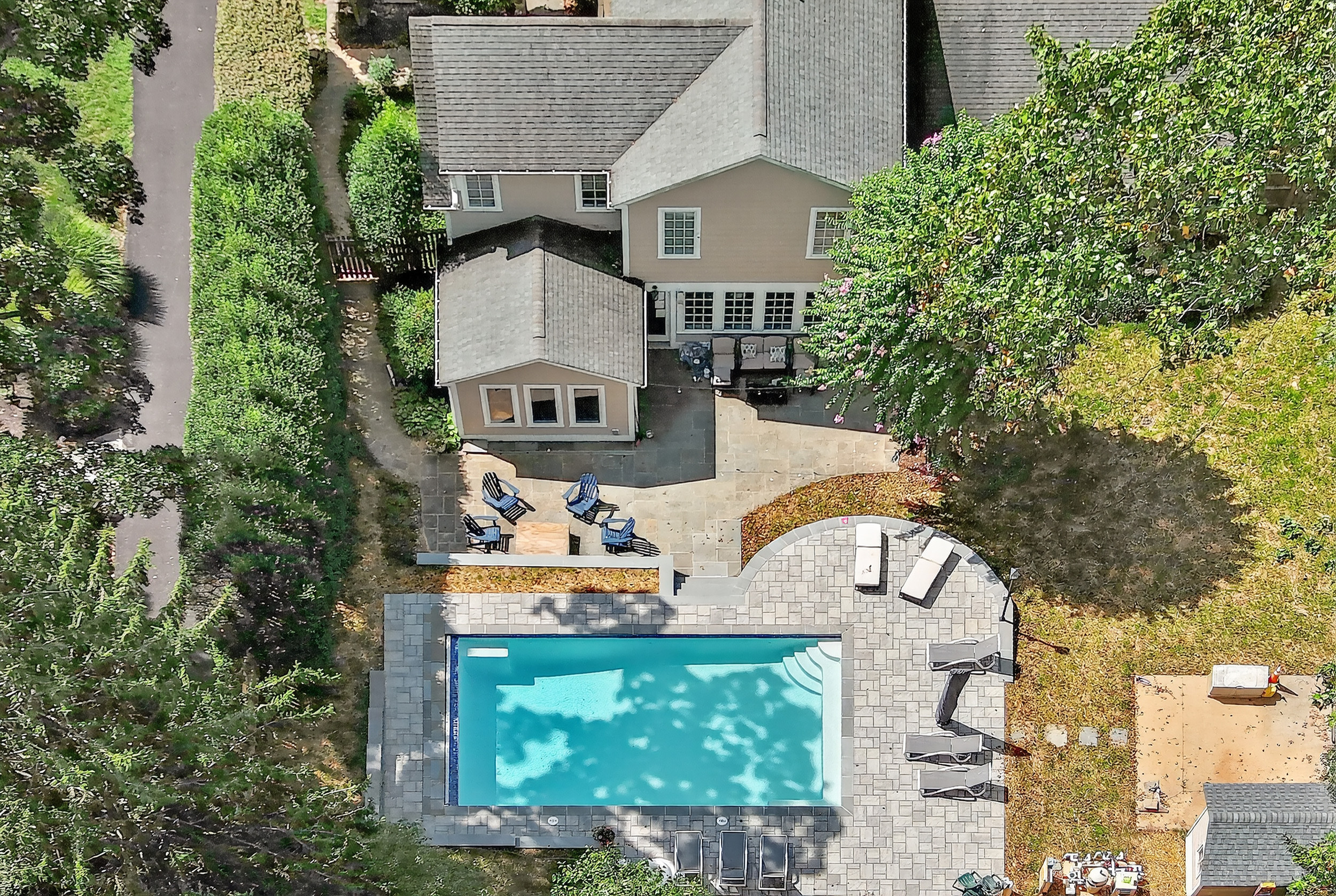 residential backyard pool