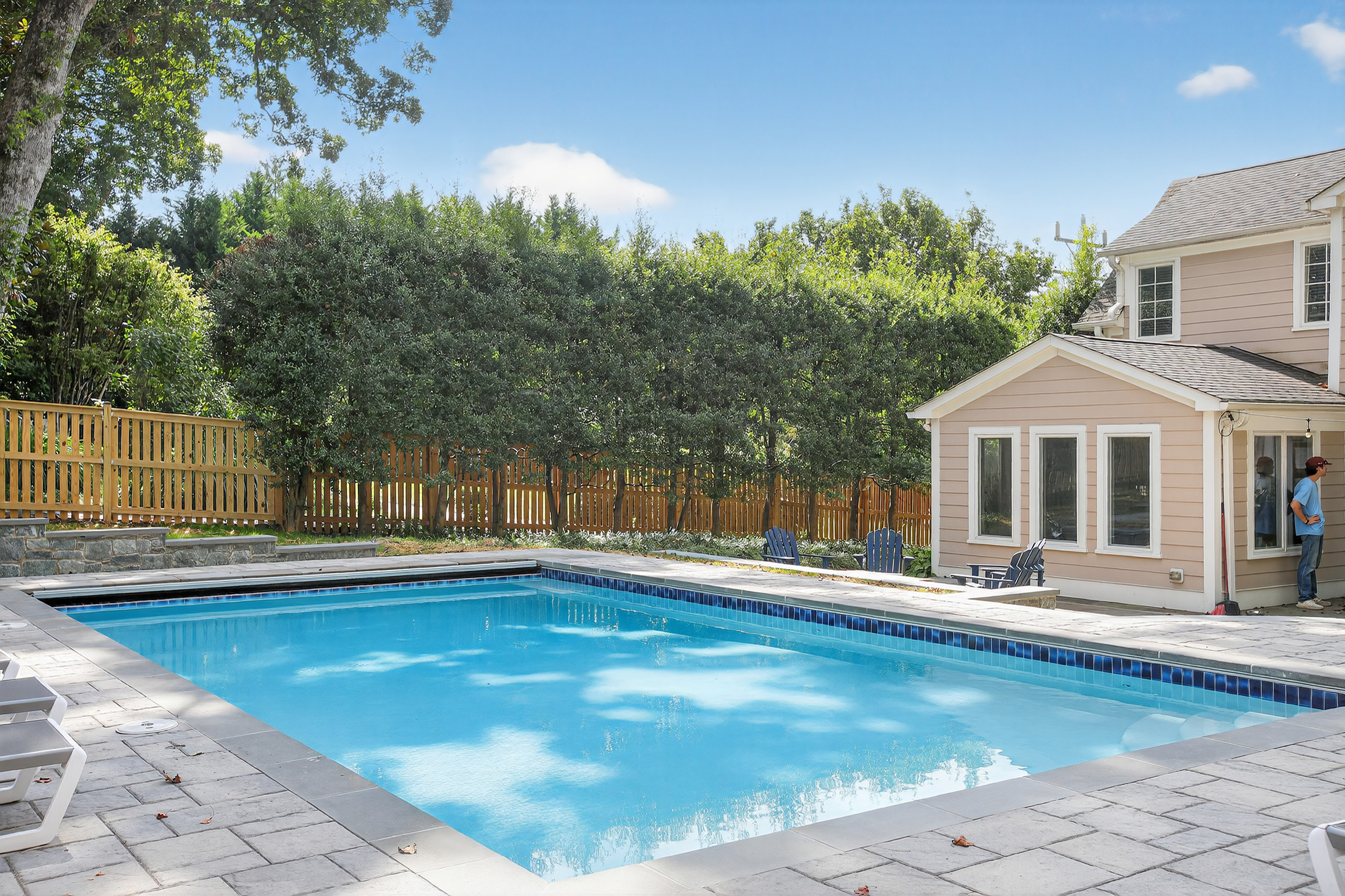 residential backyard pool