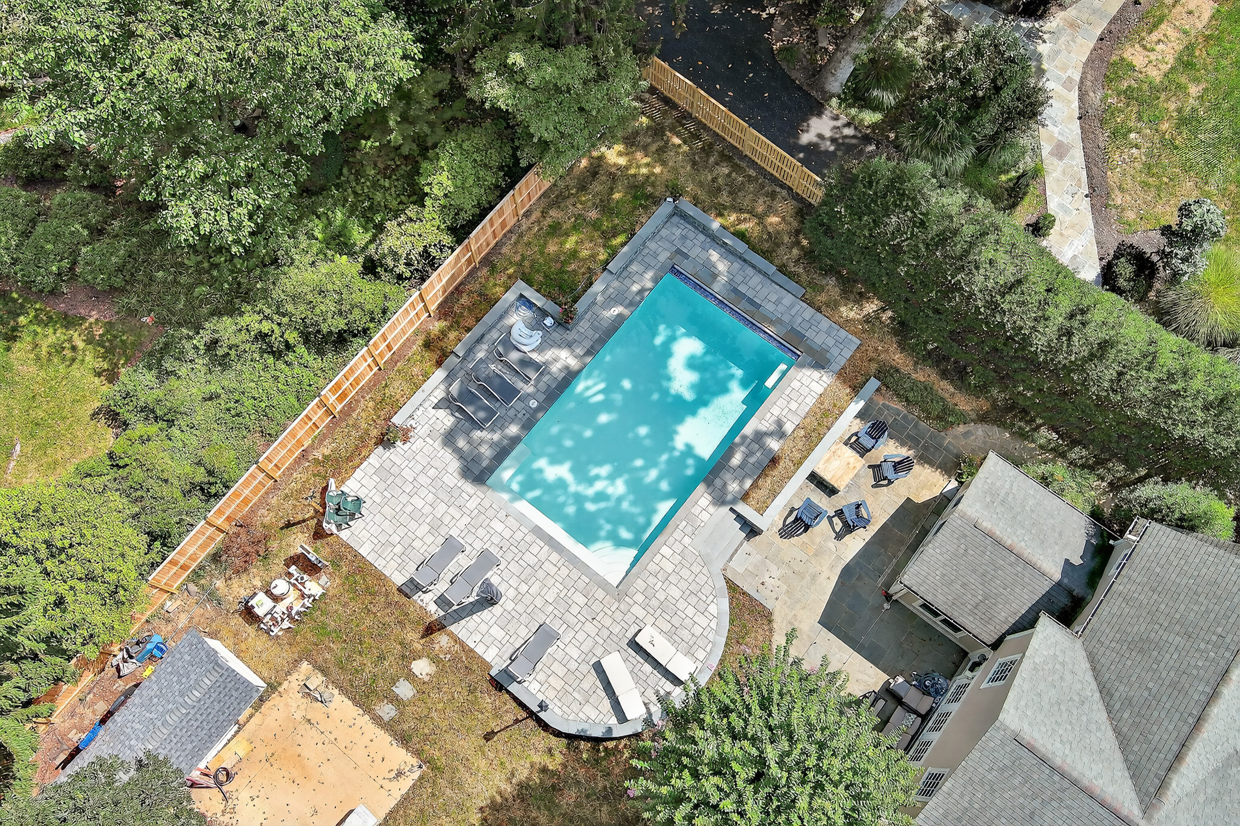 residential backyard pool