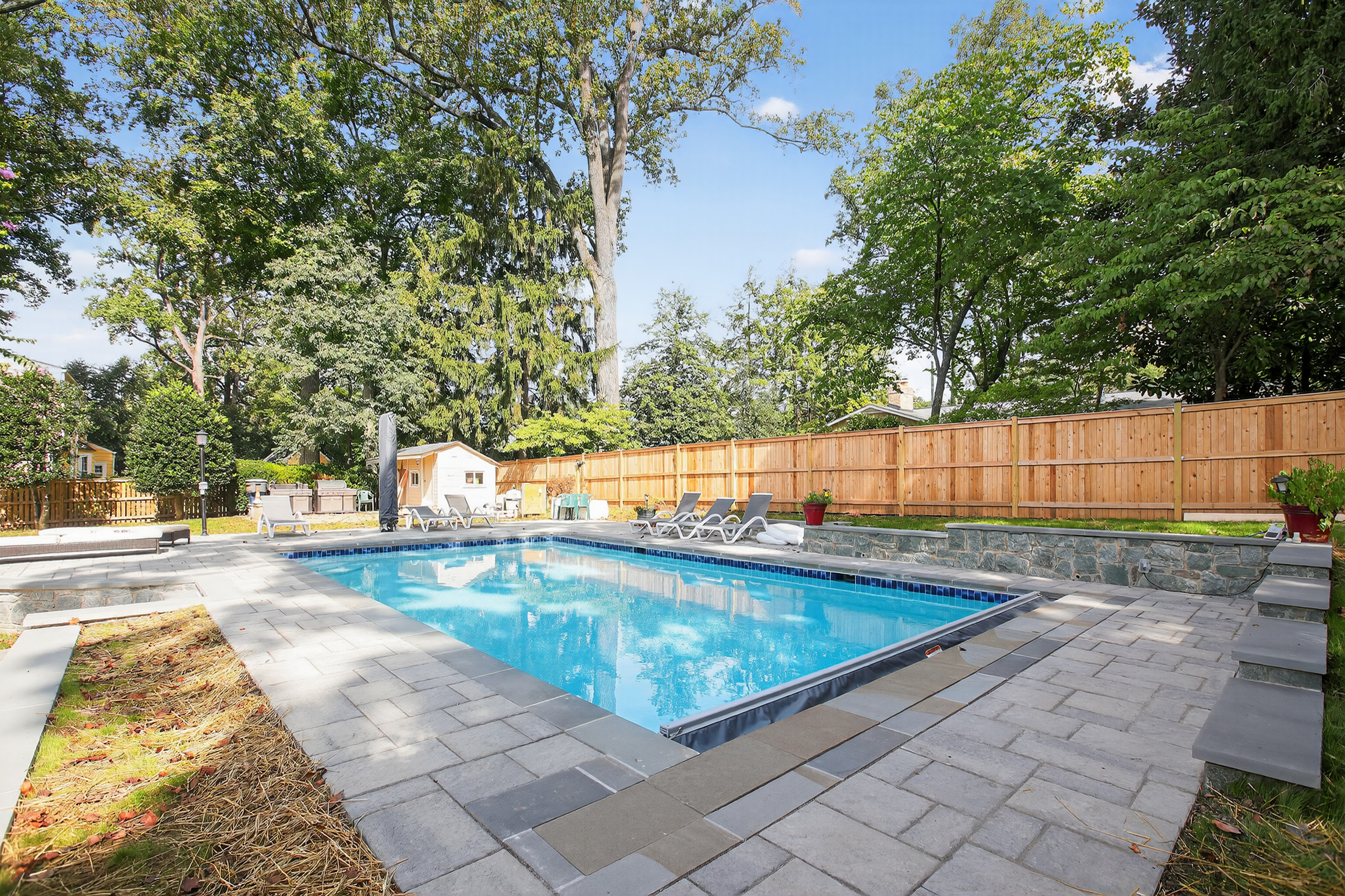 residential backyard pool
