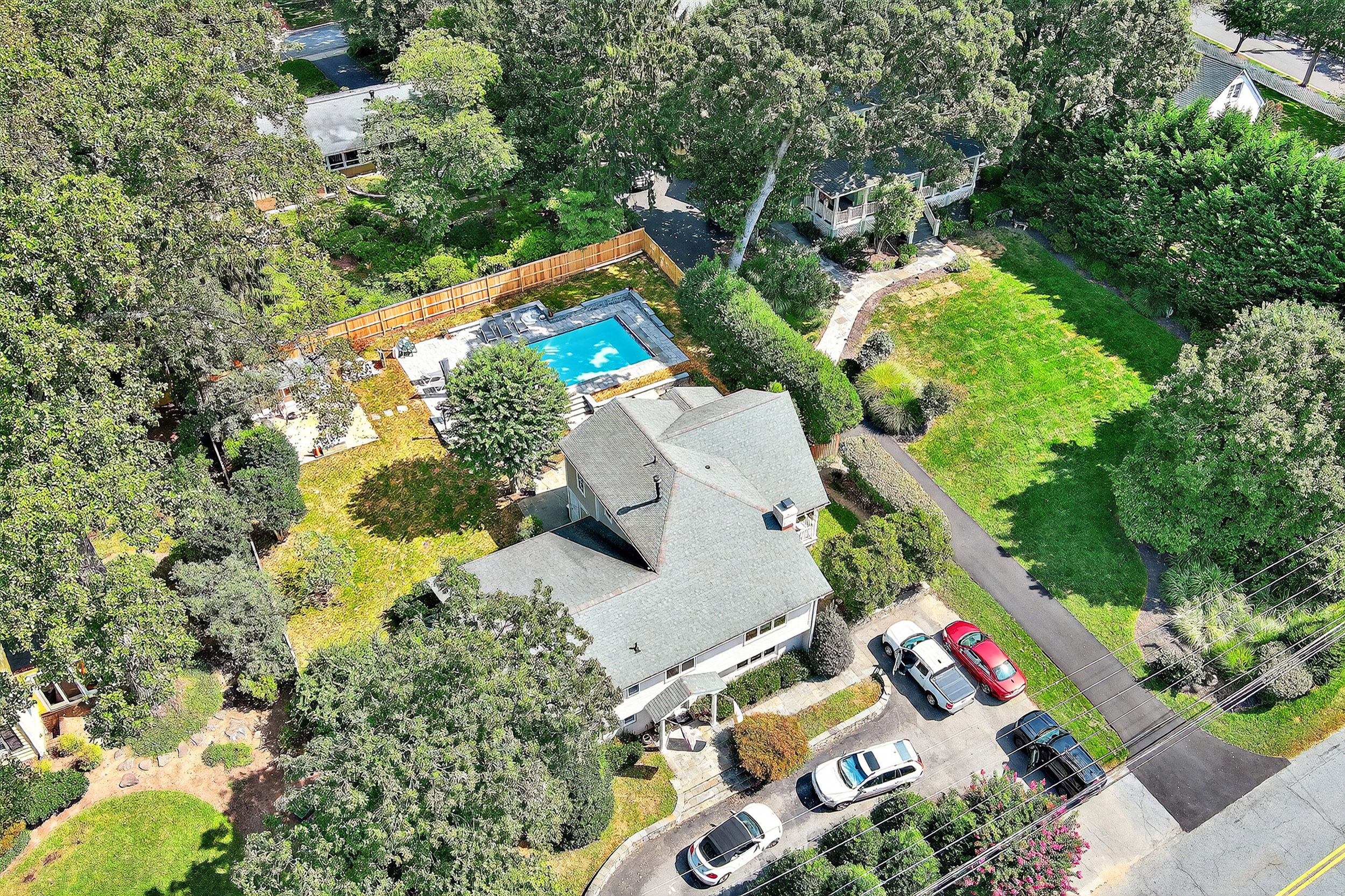residential backyard pool