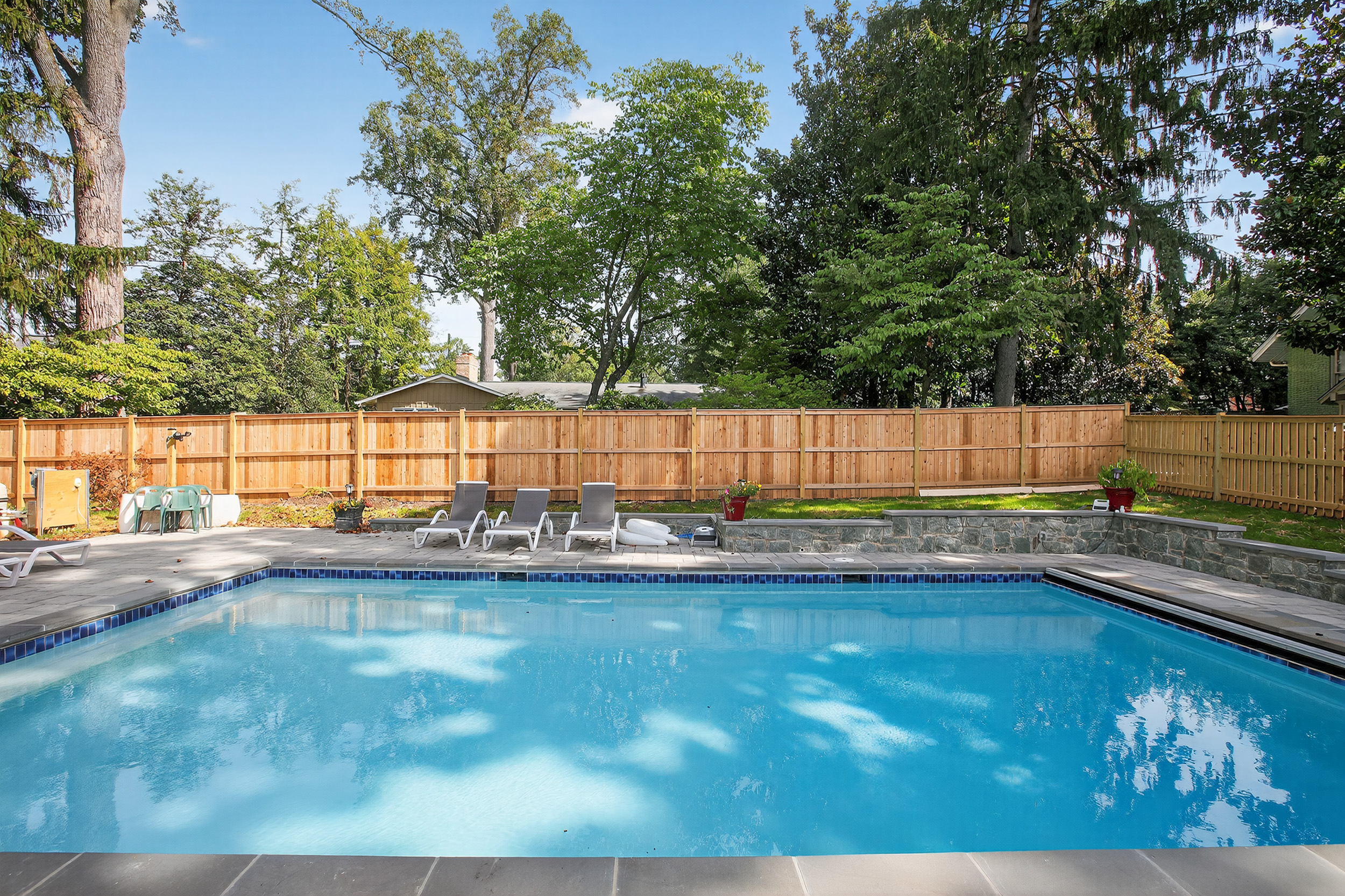 residential backyard pool