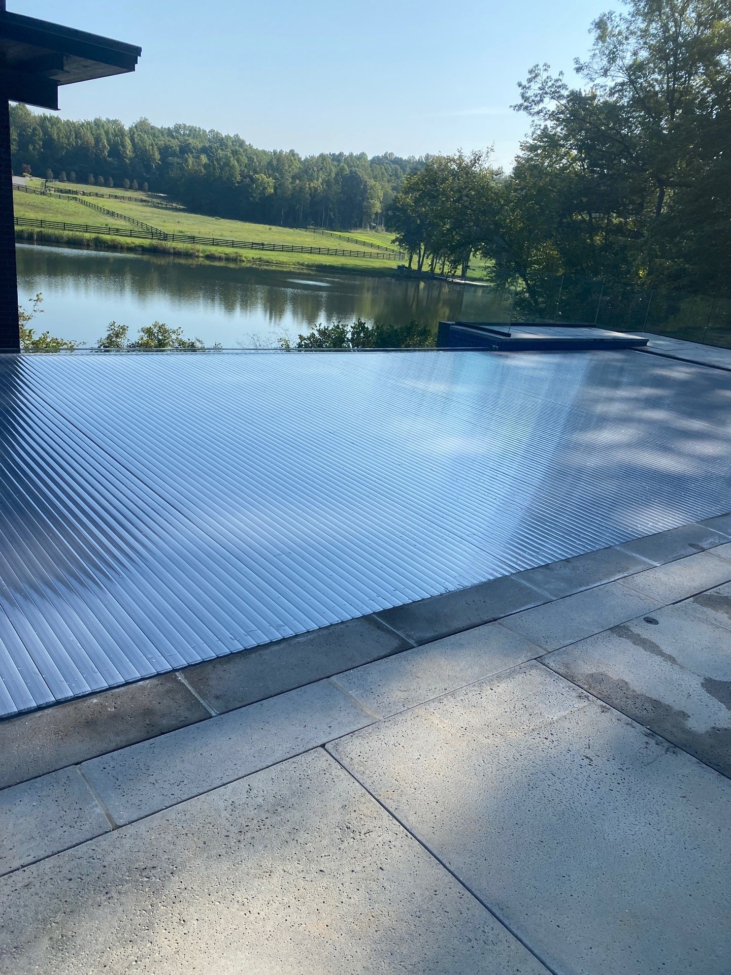 residential pool with water features