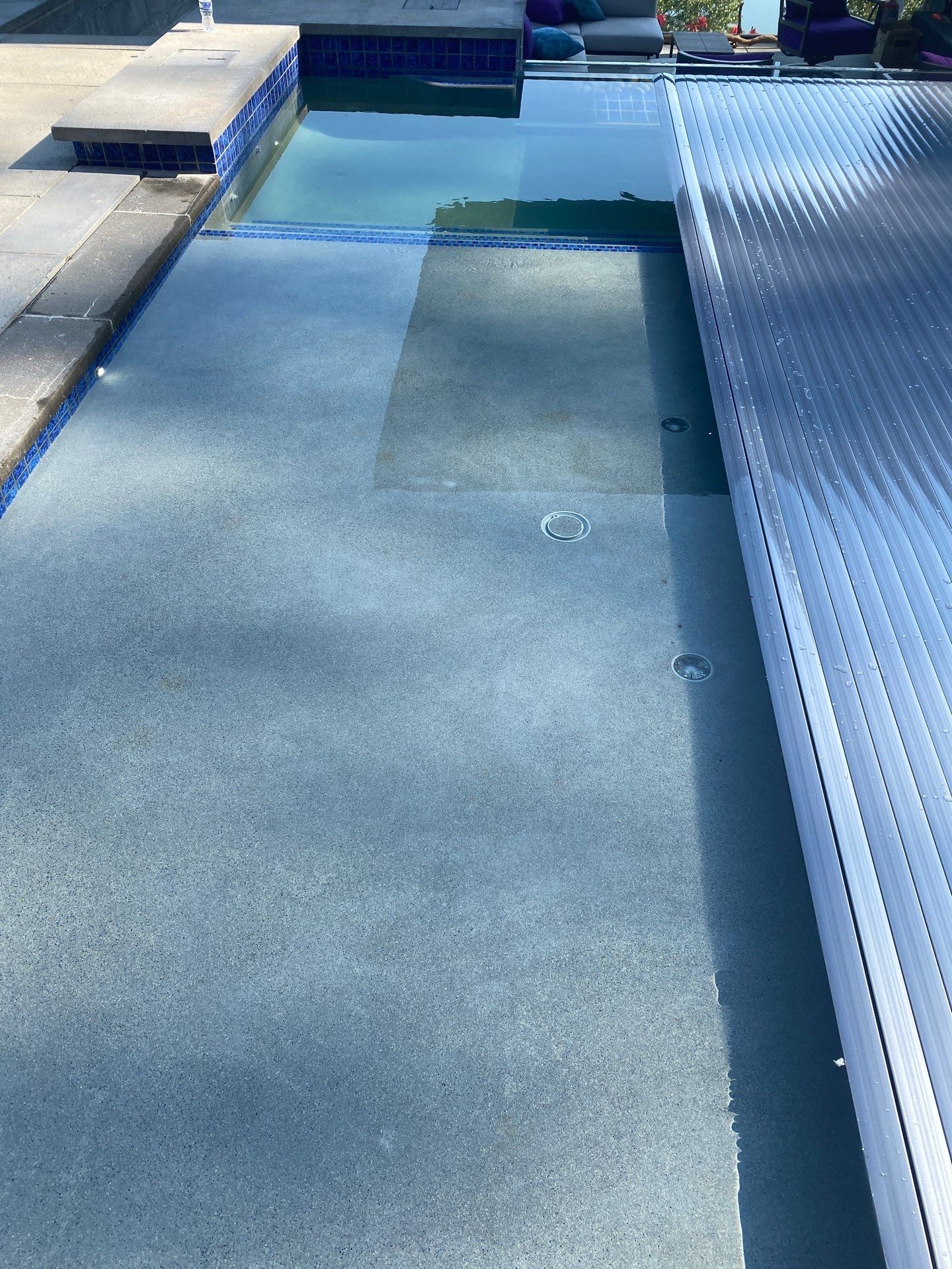 residential pool with water features