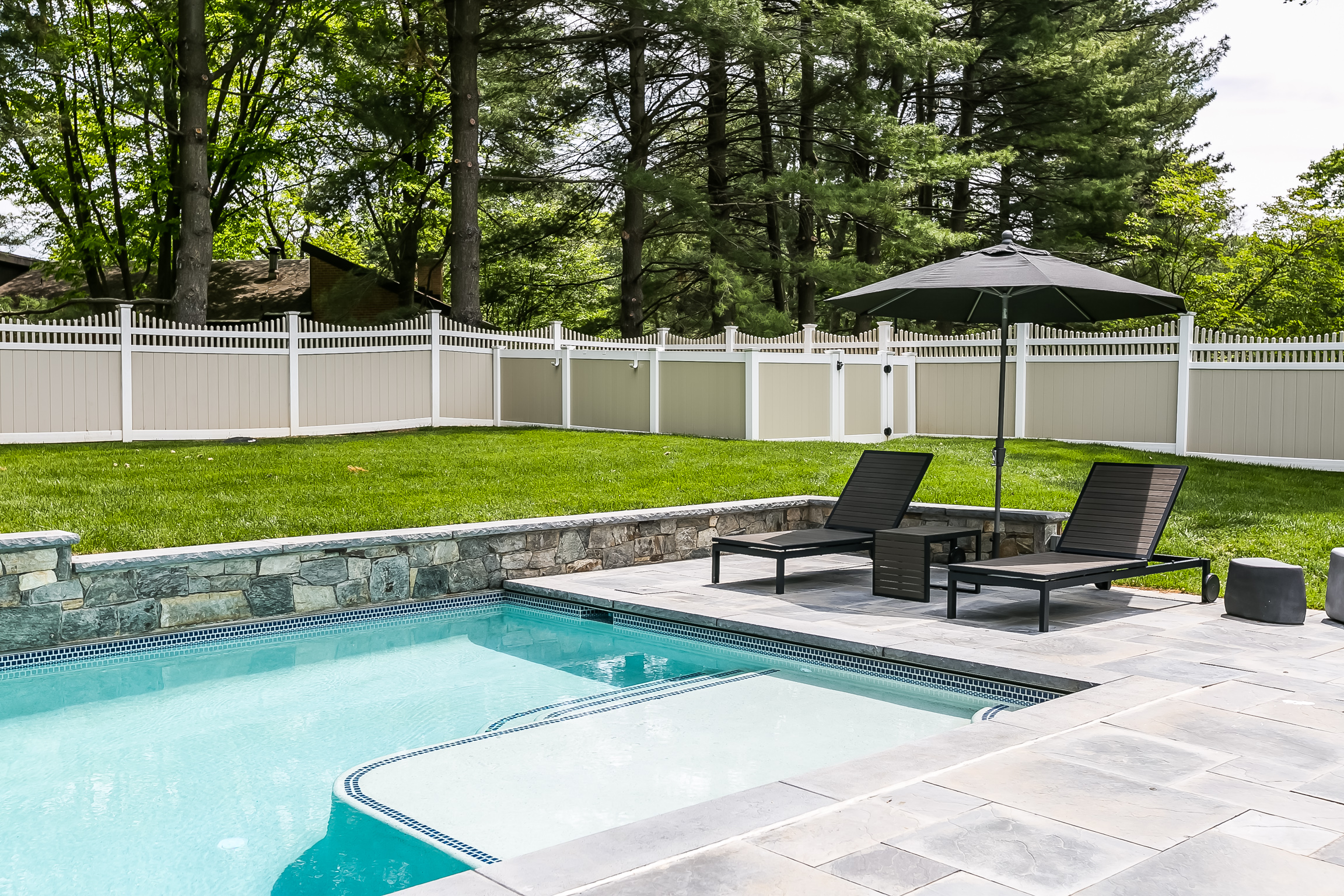residential backyard pool